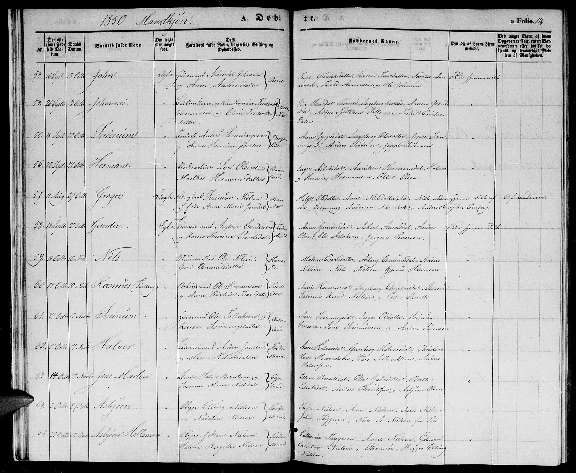 Holt sokneprestkontor, AV/SAK-1111-0021/F/Fb/L0007: Parish register (copy) no. B 7, 1849-1858, p. 15