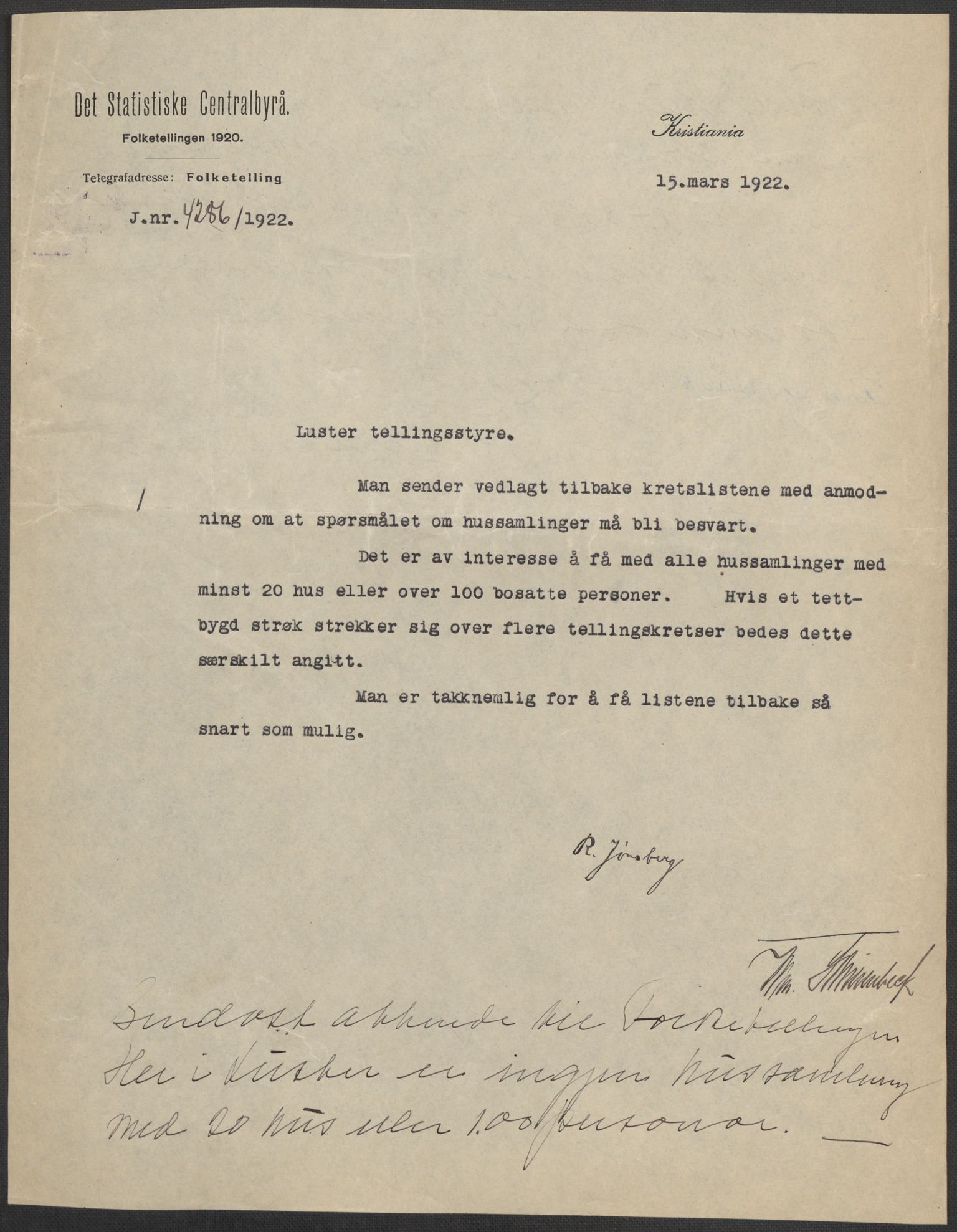 SAB, 1920 census for Luster, 1920, p. 2