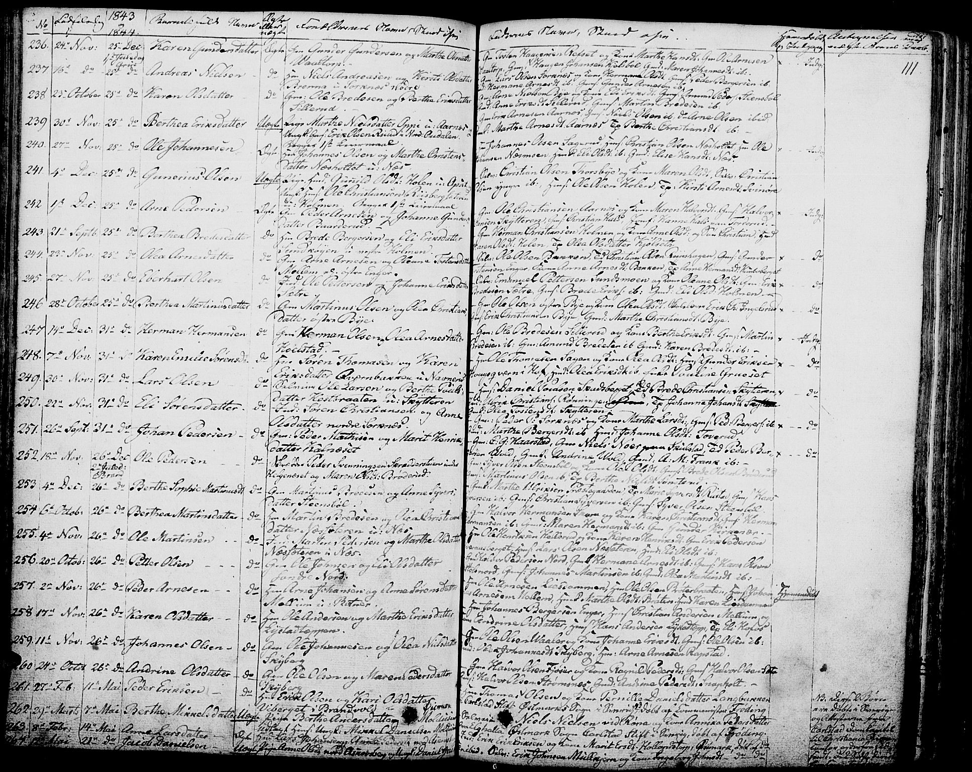 Grue prestekontor, AV/SAH-PREST-036/H/Ha/Haa/L0007: Parish register (official) no. 7, 1830-1847, p. 111