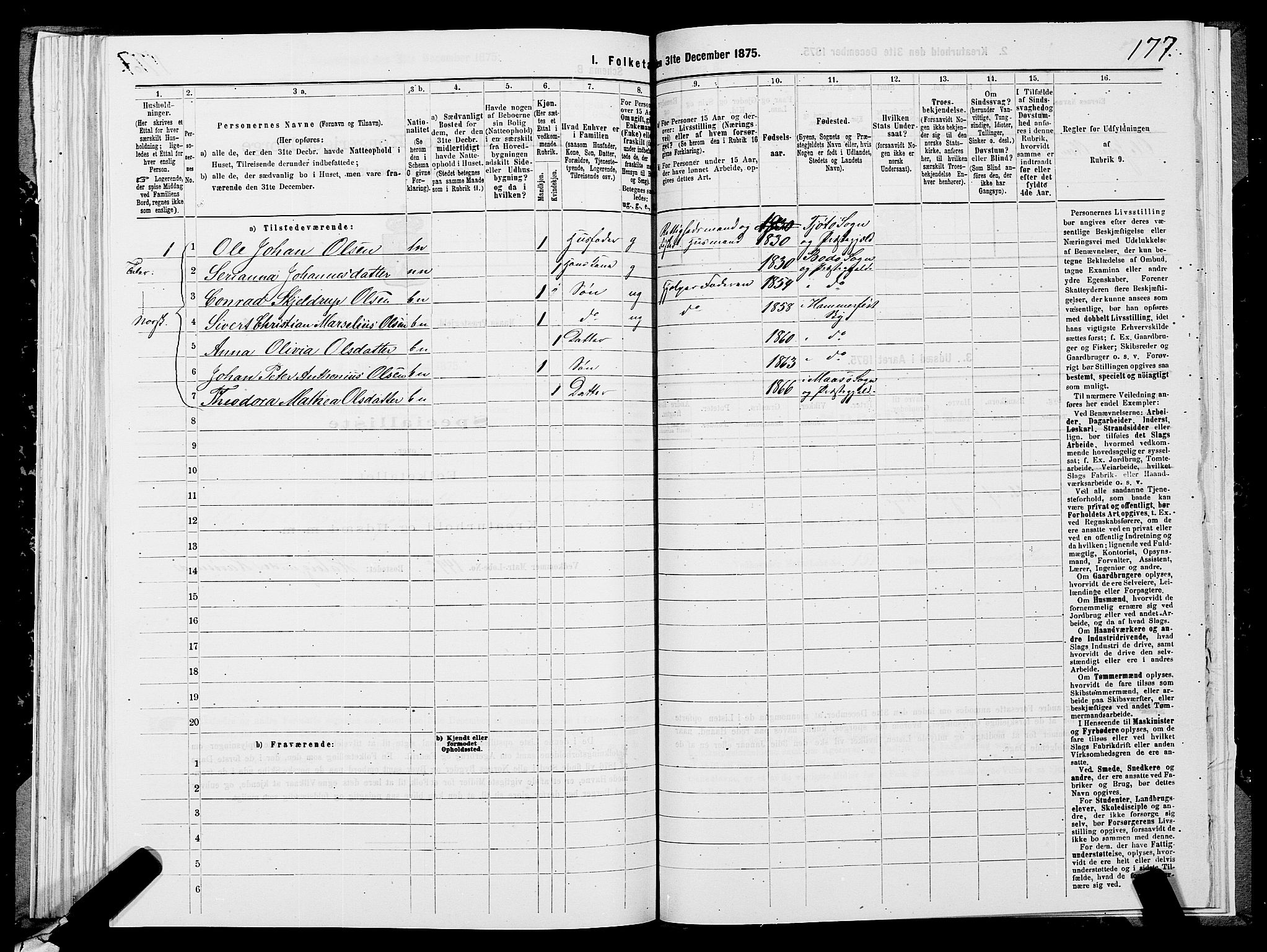 SATØ, 1875 census for 2018P Måsøy, 1875, p. 1177