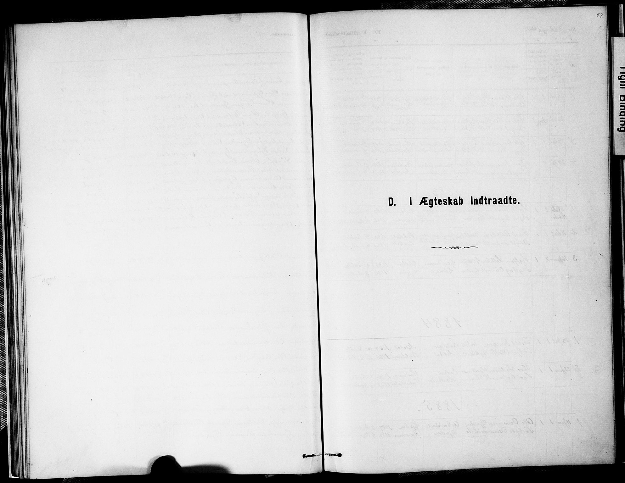 Valle sokneprestkontor, AV/SAK-1111-0044/F/Fa/Faa/L0001: Parish register (official) no. A 1, 1882-1907, p. 87