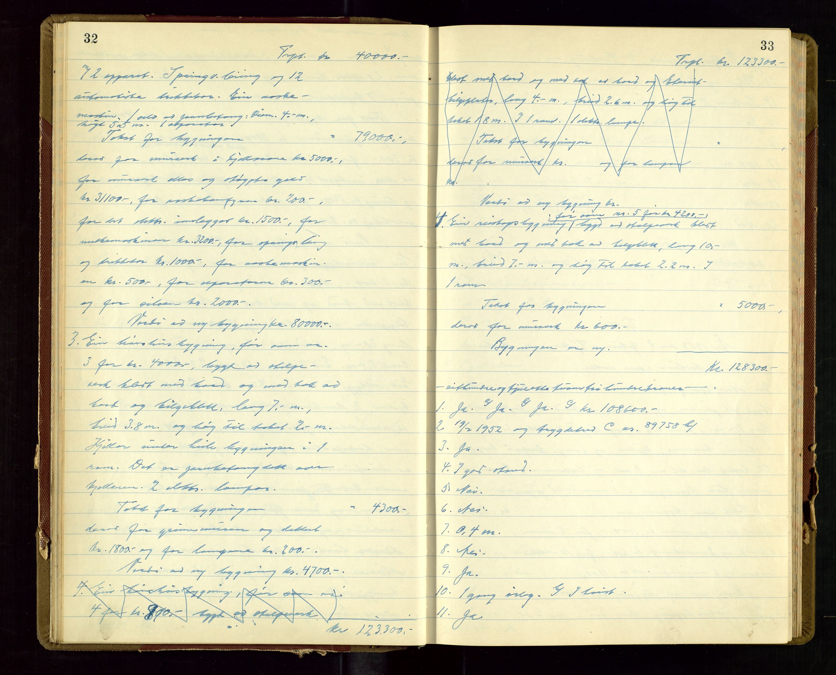 Klepp lensmannskontor, AV/SAST-A-100163/Gob/L0009: "Branntakstprotokoll", 1952-1955, p. 32-33