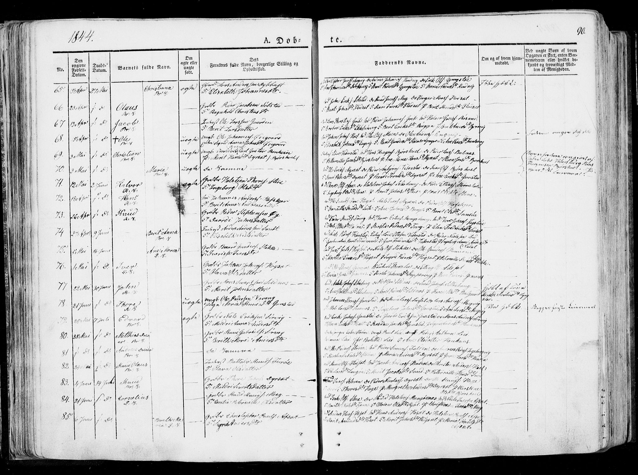 Ministerialprotokoller, klokkerbøker og fødselsregistre - Møre og Romsdal, AV/SAT-A-1454/568/L0803: Parish register (official) no. 568A10, 1830-1853, p. 90