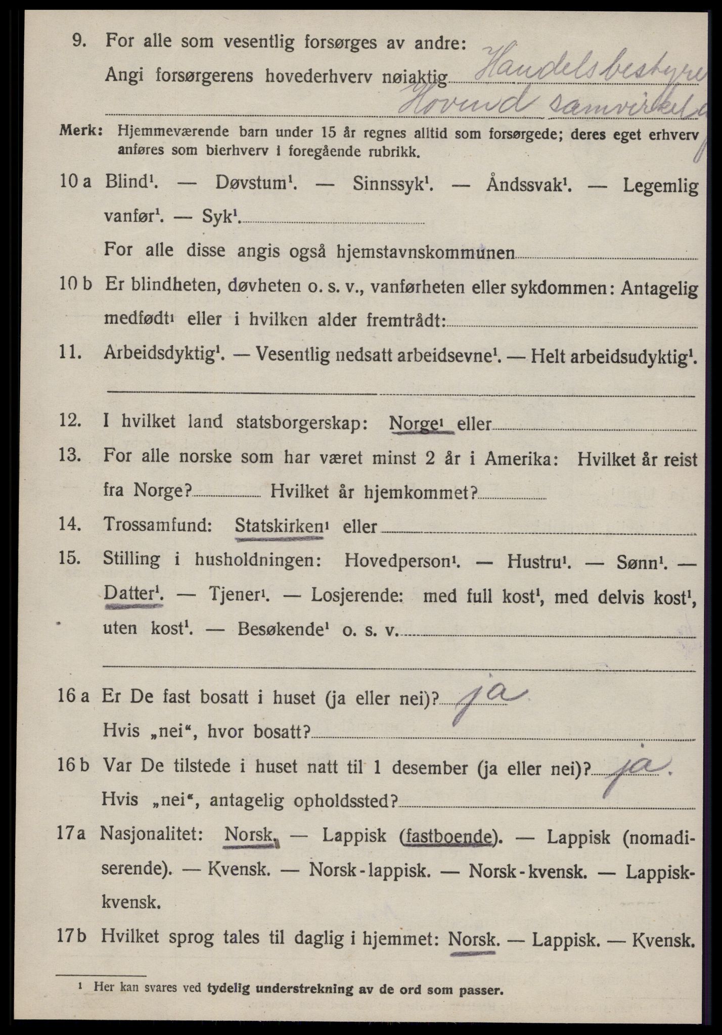 SAT, 1920 census for Horg, 1920, p. 3587