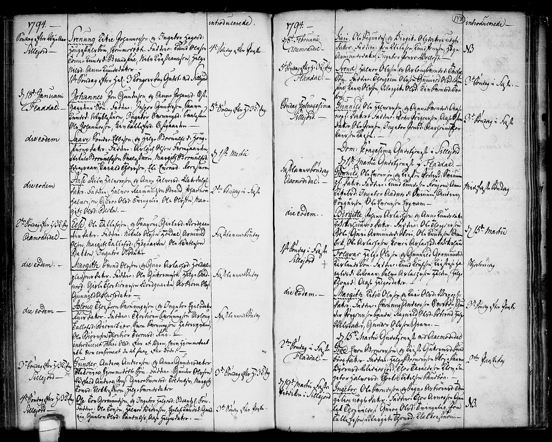 Seljord kirkebøker, SAKO/A-20/F/Fa/L0007: Parish register (official) no. I 7, 1755-1800, p. 148