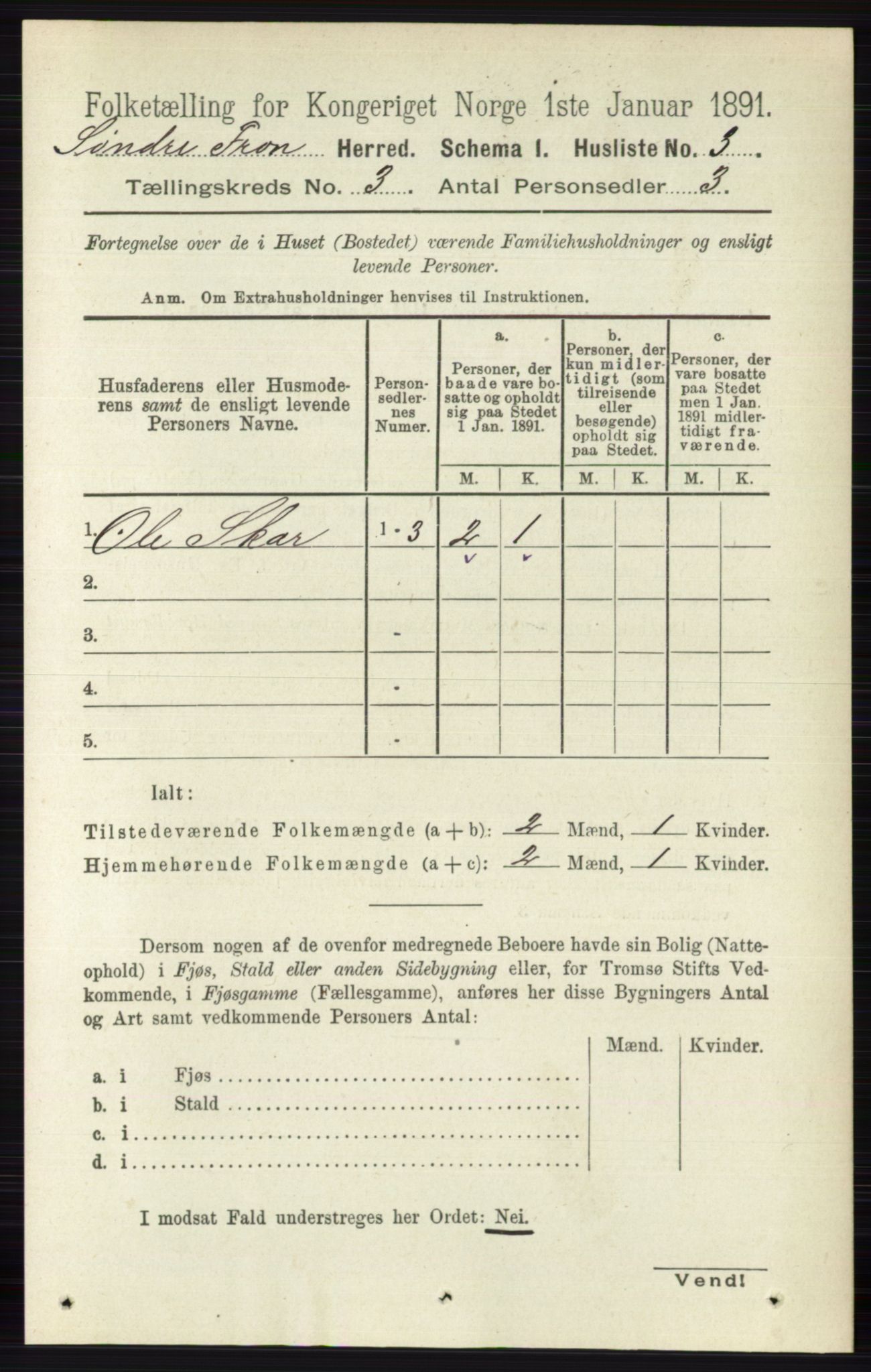 RA, 1891 census for 0519 Sør-Fron, 1891, p. 914