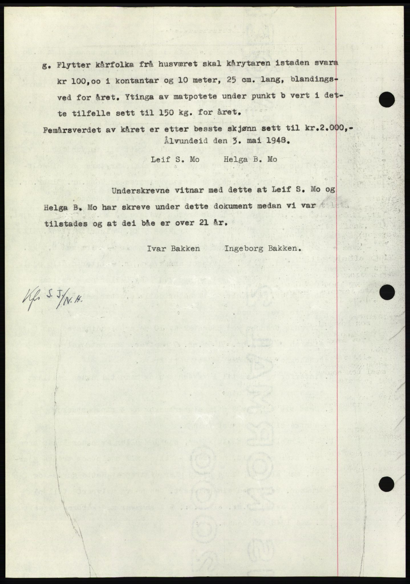 Nordmøre sorenskriveri, AV/SAT-A-4132/1/2/2Ca: Mortgage book no. B98, 1948-1948, Diary no: : 1169/1948