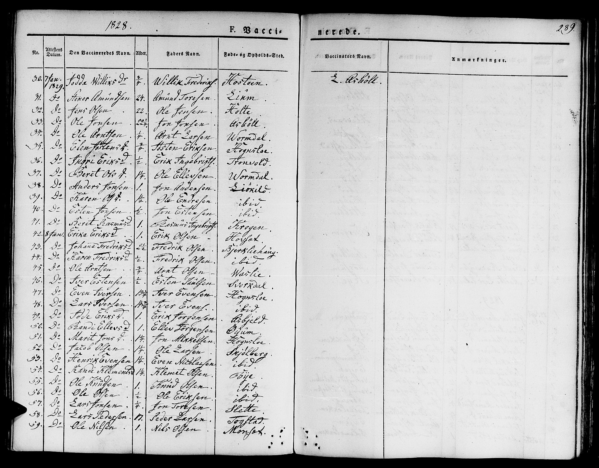 Ministerialprotokoller, klokkerbøker og fødselsregistre - Sør-Trøndelag, SAT/A-1456/668/L0804: Parish register (official) no. 668A04, 1826-1839, p. 289