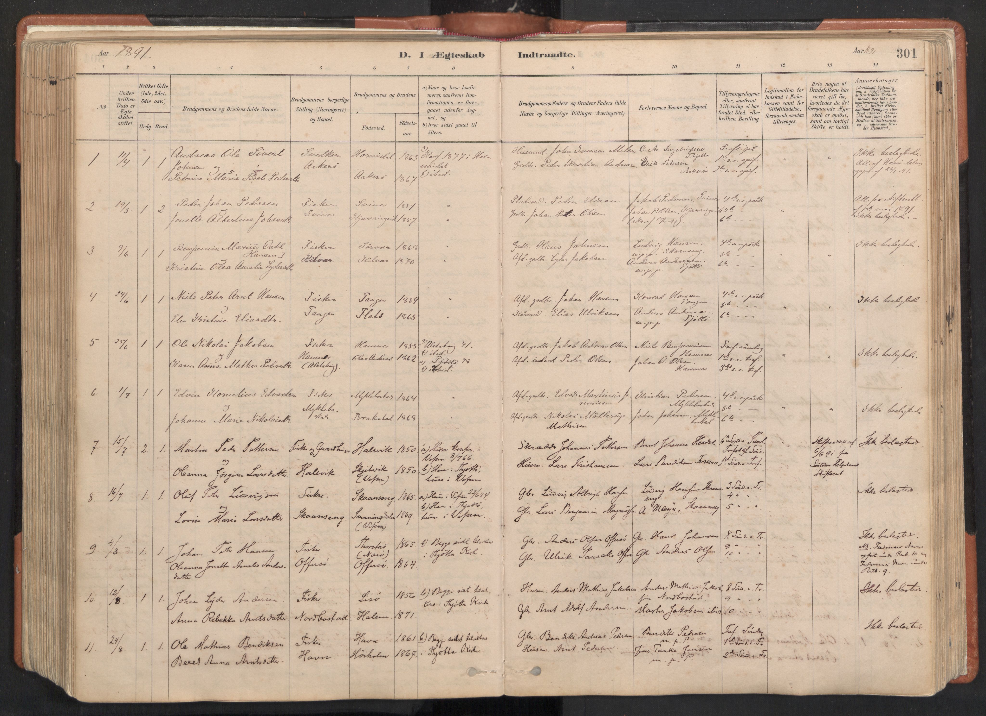 Ministerialprotokoller, klokkerbøker og fødselsregistre - Nordland, AV/SAT-A-1459/817/L0264: Parish register (official) no. 817A04, 1878-1907, p. 301