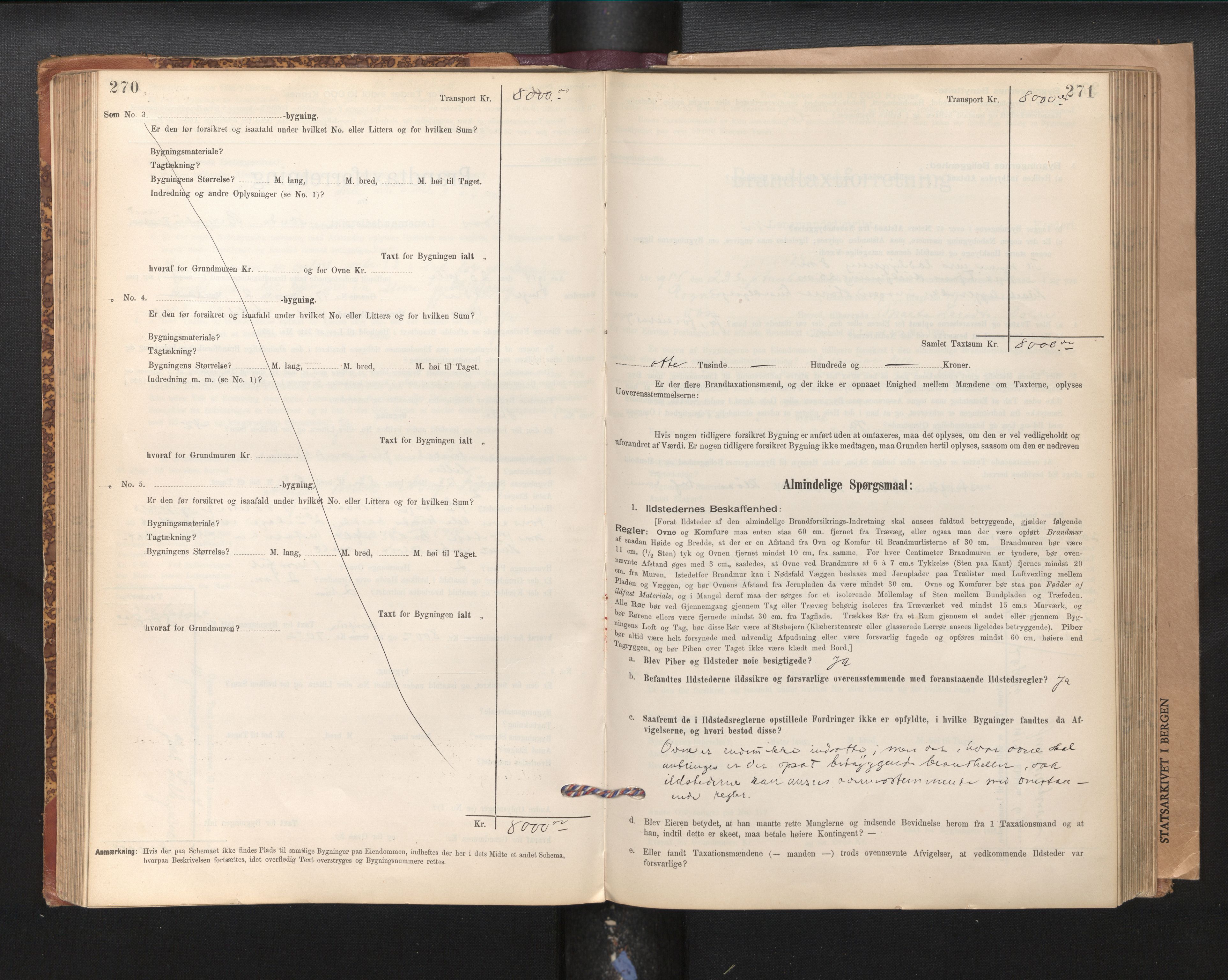 Lensmannen i Voss, AV/SAB-A-35801/0012/L0008: Branntakstprotokoll, skjematakst, 1895-1945, p. 270-271