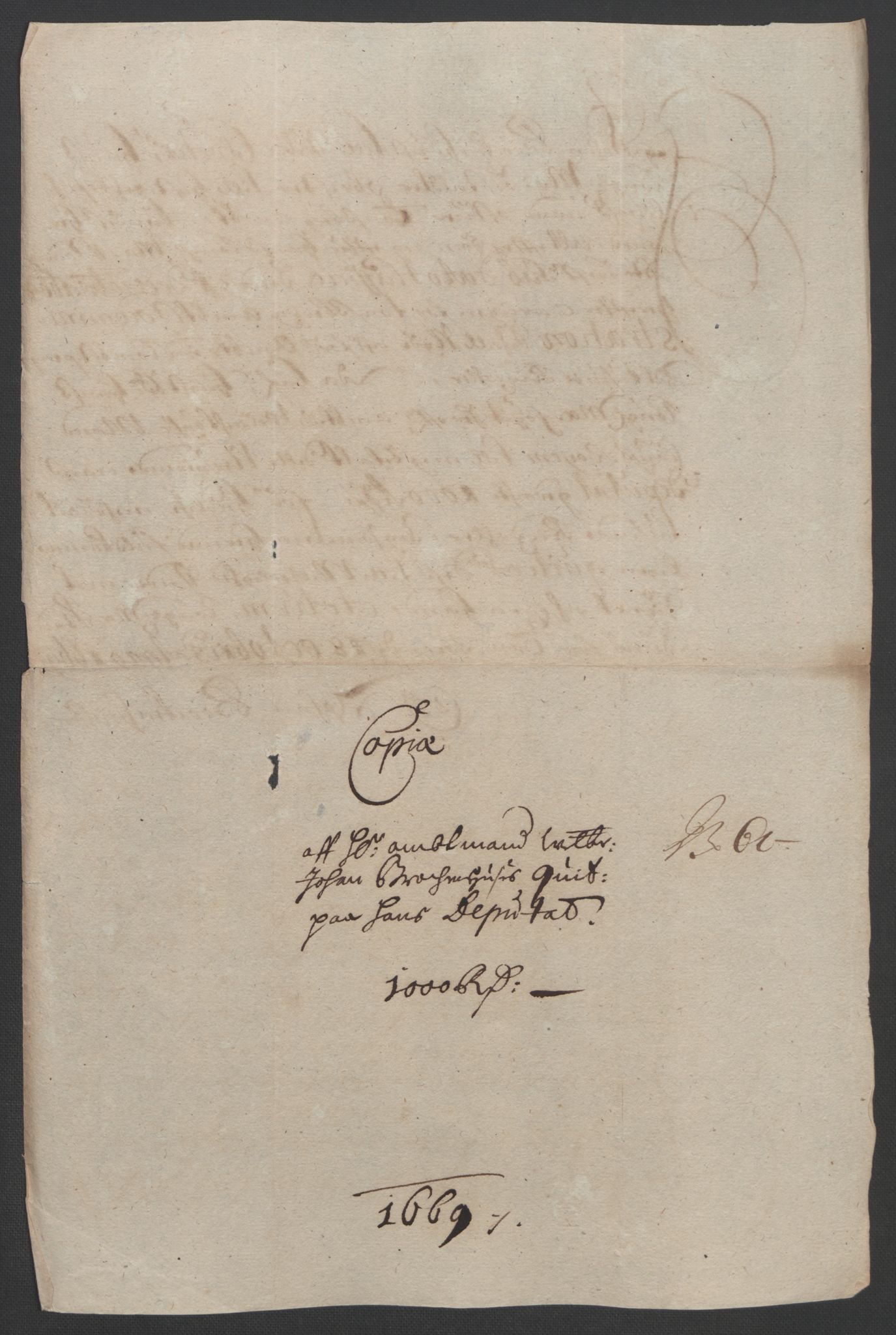 Rentekammeret inntil 1814, Reviderte regnskaper, Fogderegnskap, AV/RA-EA-4092/R32/L1842: Fogderegnskap Jarlsberg grevskap, 1664-1673, p. 153