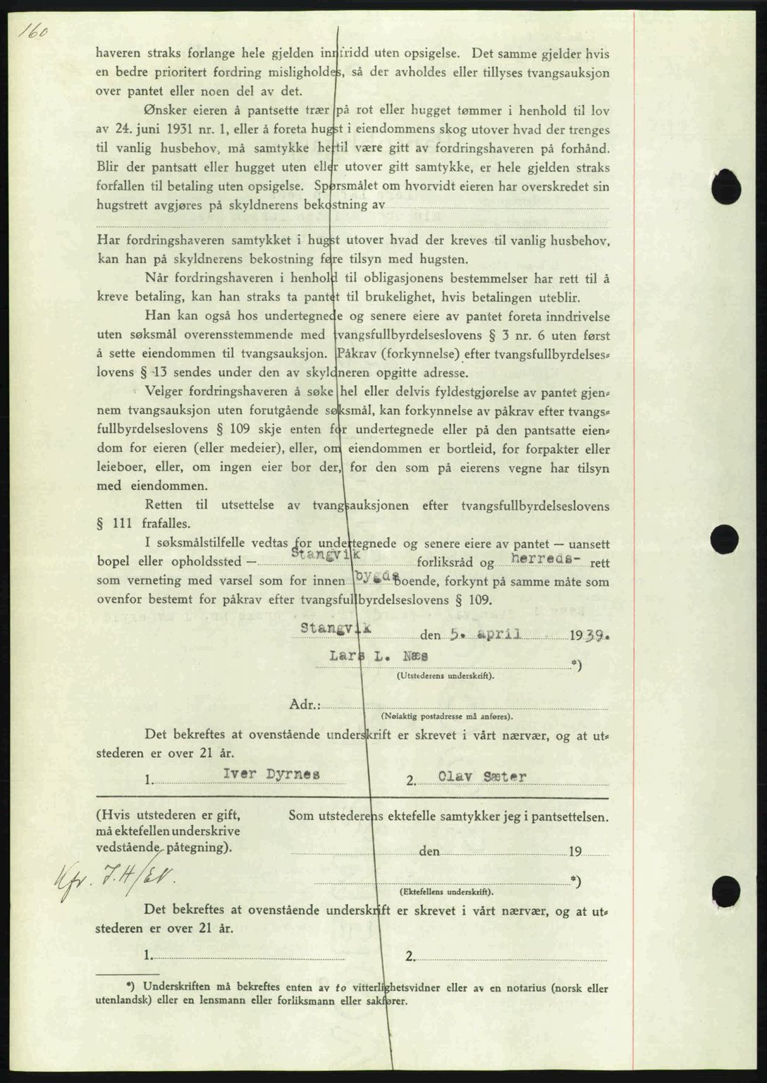 Nordmøre sorenskriveri, AV/SAT-A-4132/1/2/2Ca: Mortgage book no. B85, 1939-1939, Diary no: : 996/1939