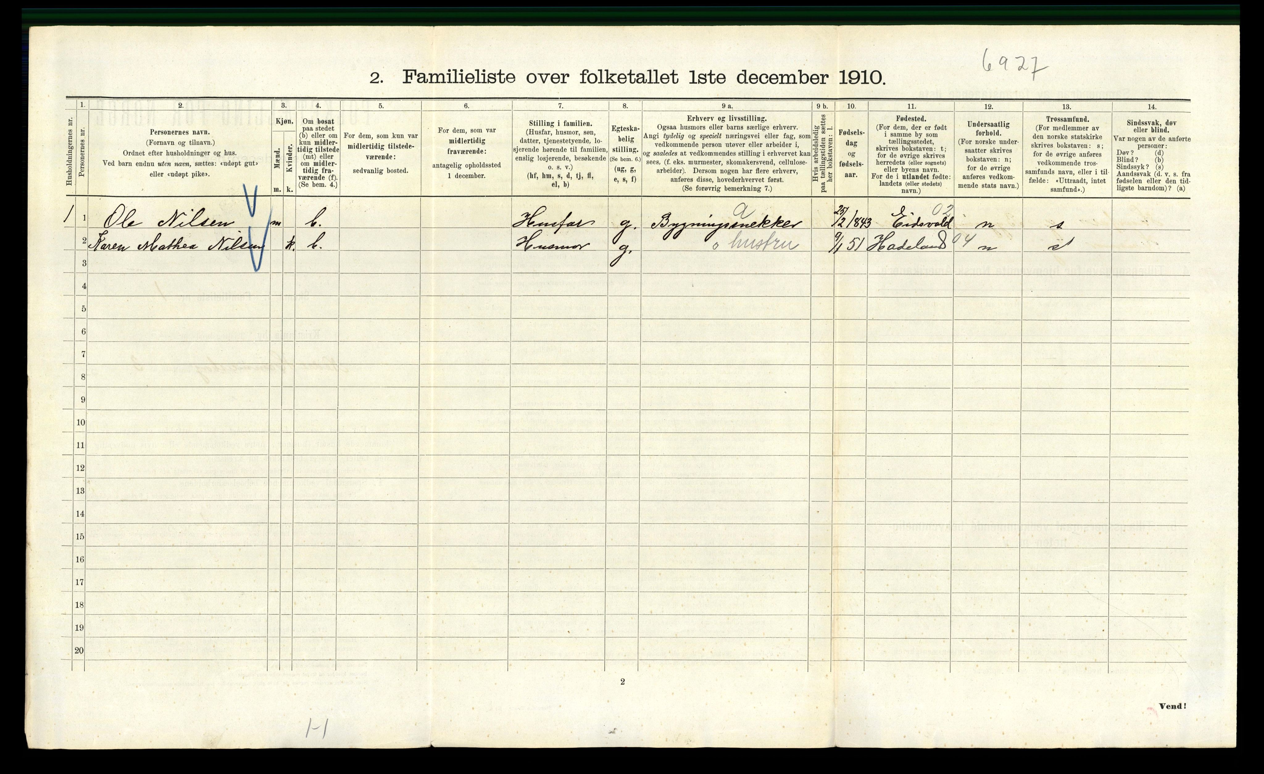 RA, 1910 census for Kristiania, 1910, p. 67422