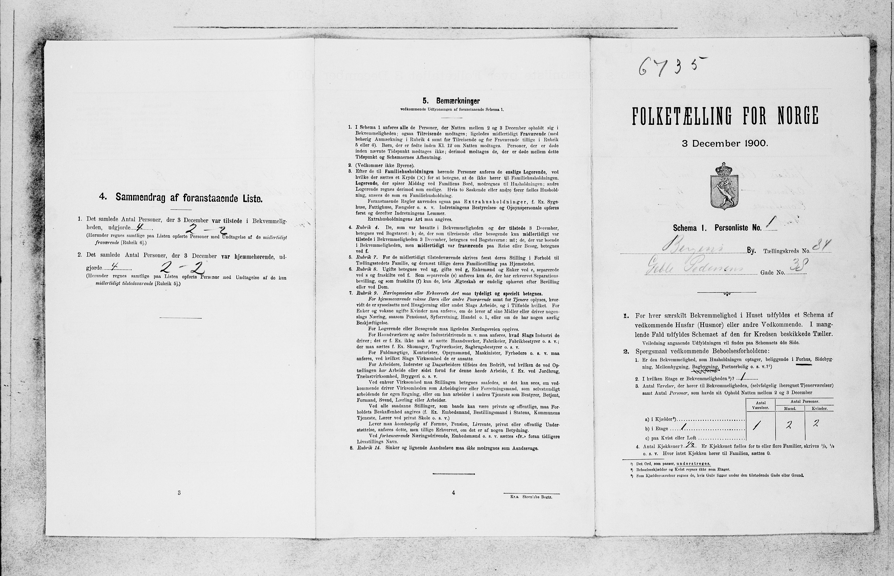 SAB, 1900 census for Bergen, 1900, p. 17937