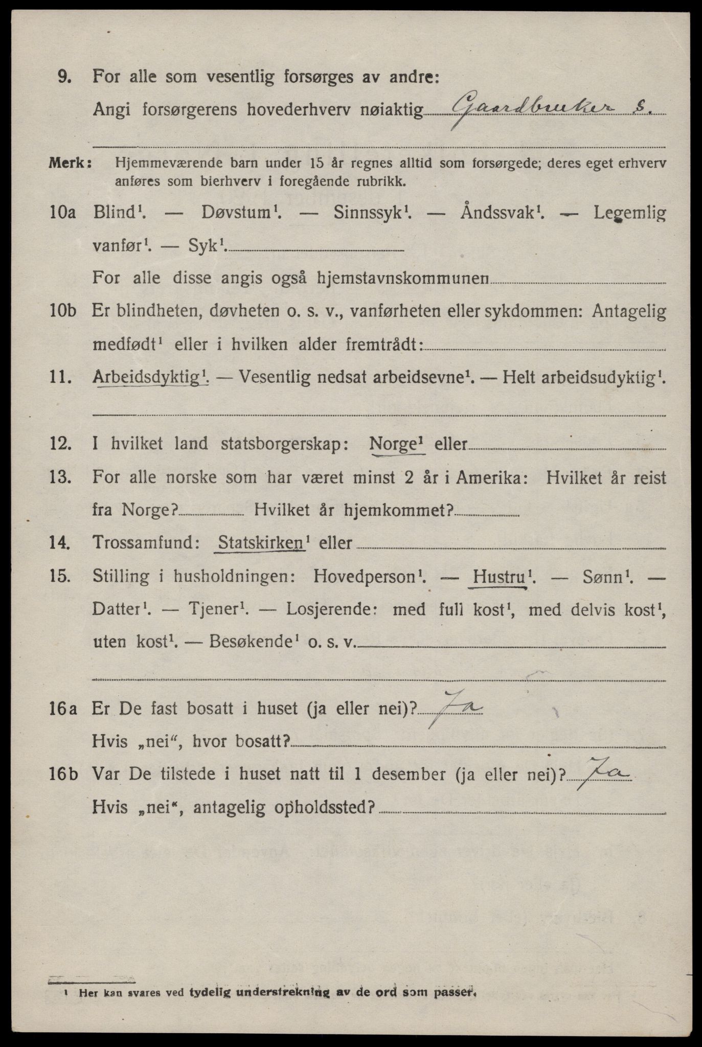 SAST, 1920 census for Vikedal, 1920, p. 2088