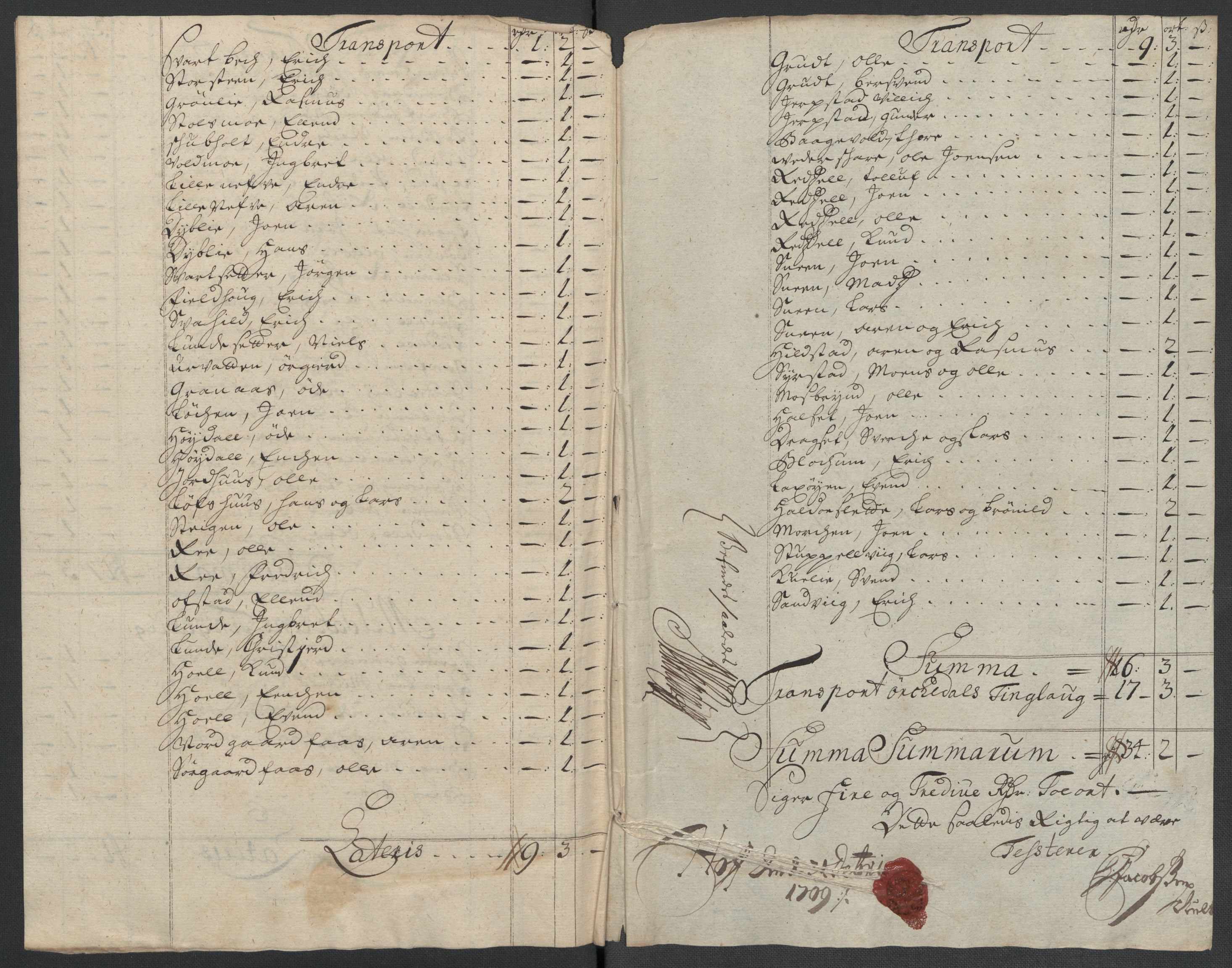 Rentekammeret inntil 1814, Reviderte regnskaper, Fogderegnskap, RA/EA-4092/R60/L3959: Fogderegnskap Orkdal og Gauldal, 1709, p. 186
