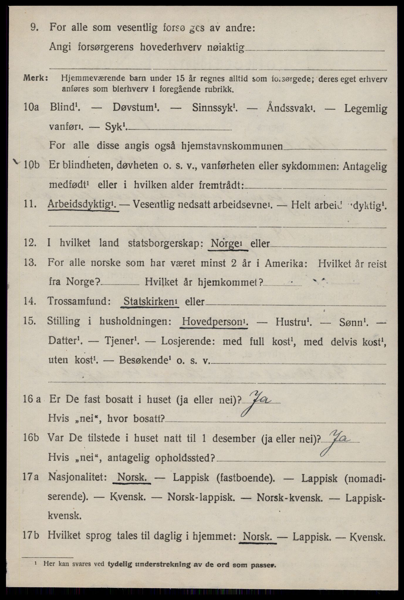 SAT, 1920 census for Meldal, 1920, p. 11124