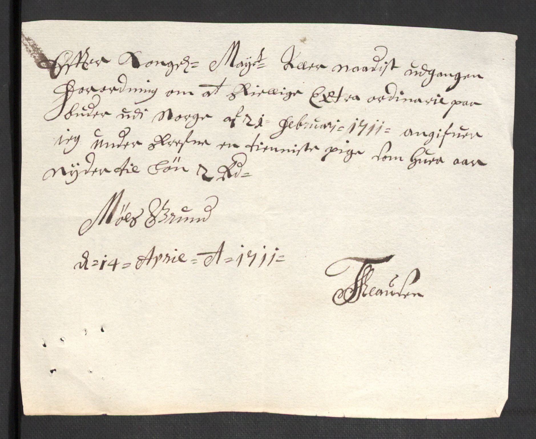 Rentekammeret inntil 1814, Reviderte regnskaper, Fogderegnskap, AV/RA-EA-4092/R43/L2554: Fogderegnskap Lista og Mandal, 1711, p. 486