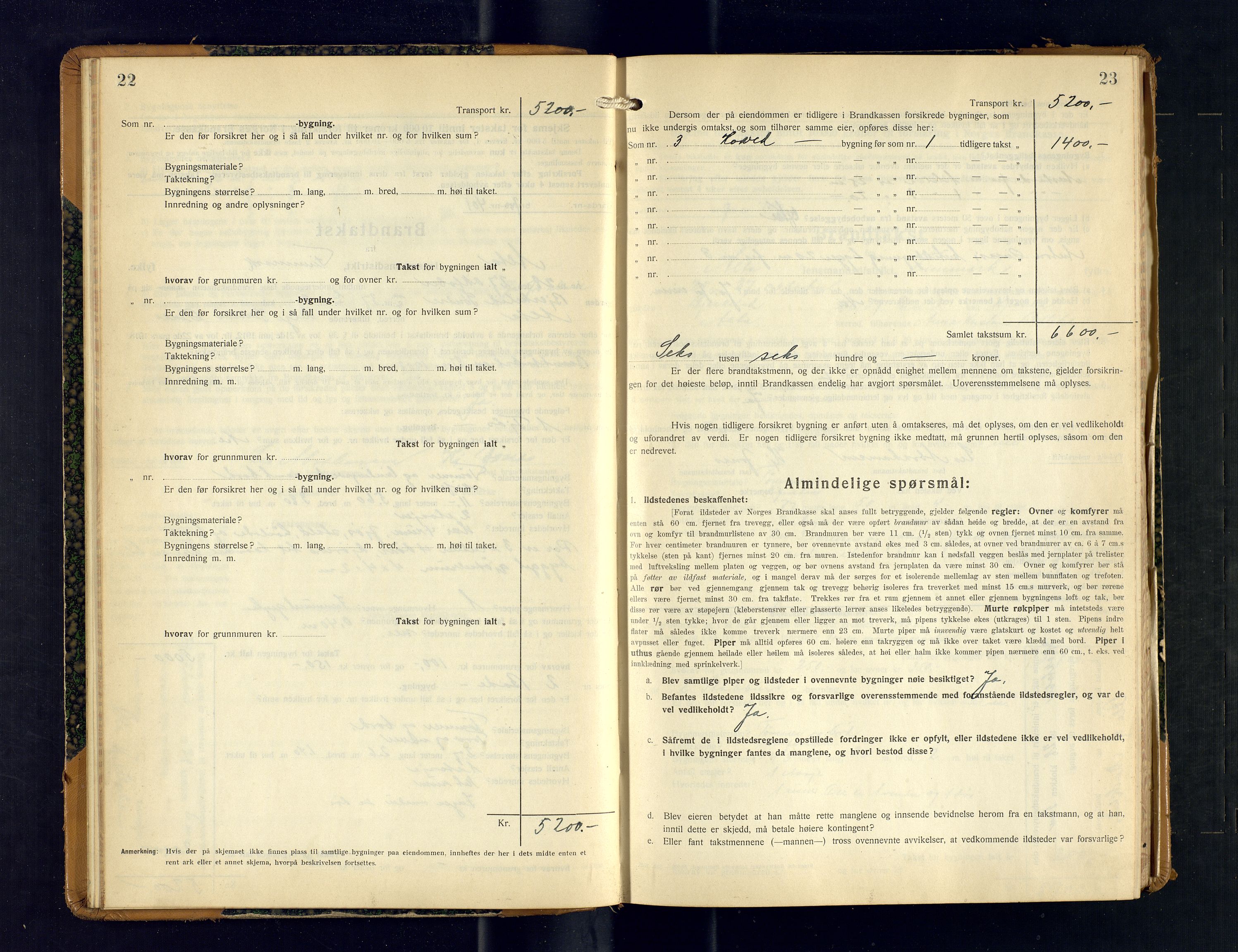 Alta lensmannskontor, AV/SATØ-S-1165/O/Ob/L0176: Branntakstprotokoll, 1928-1932, p. 22-23