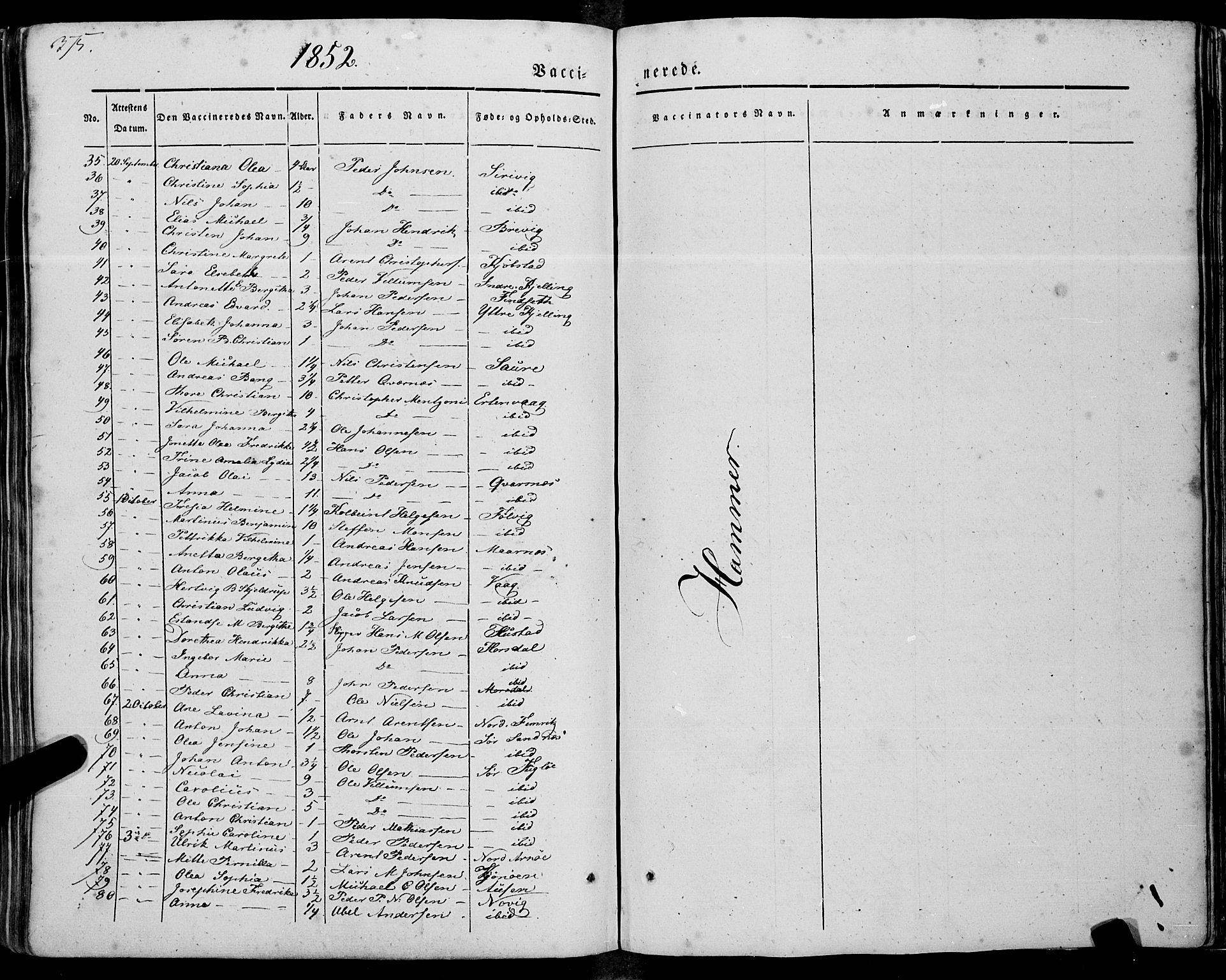 Ministerialprotokoller, klokkerbøker og fødselsregistre - Nordland, AV/SAT-A-1459/805/L0097: Parish register (official) no. 805A04, 1837-1861, p. 375