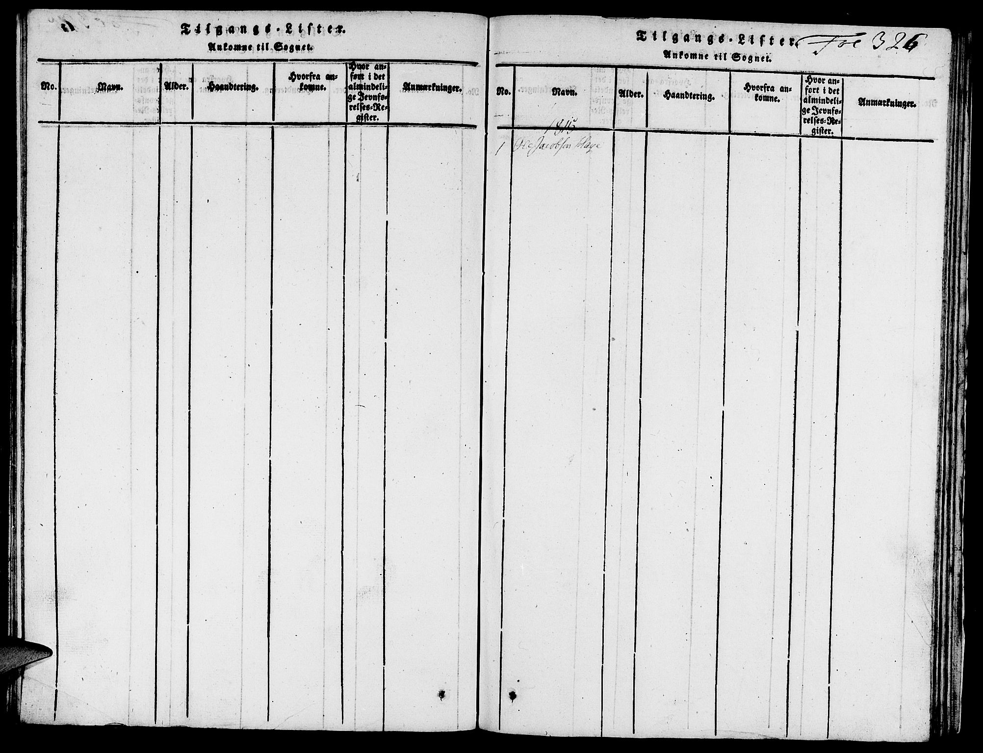 Skjold sokneprestkontor, AV/SAST-A-101847/H/Ha/Hab/L0001: Parish register (copy) no. B 1, 1815-1835, p. 326