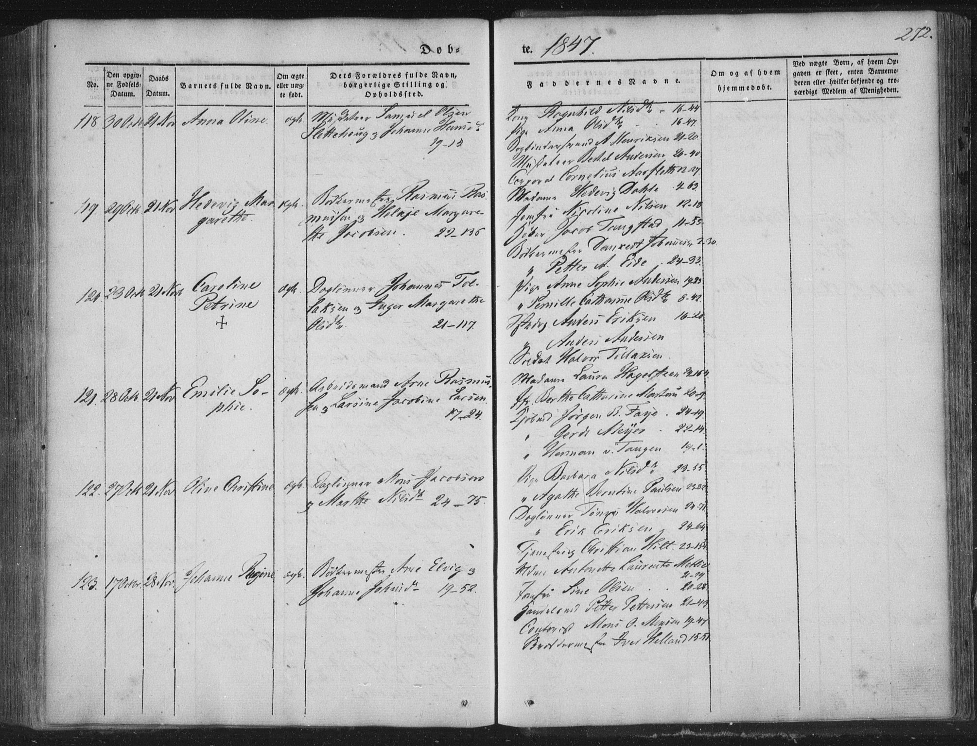 Korskirken sokneprestembete, AV/SAB-A-76101/H/Haa/L0016: Parish register (official) no. B 2, 1841-1851, p. 272