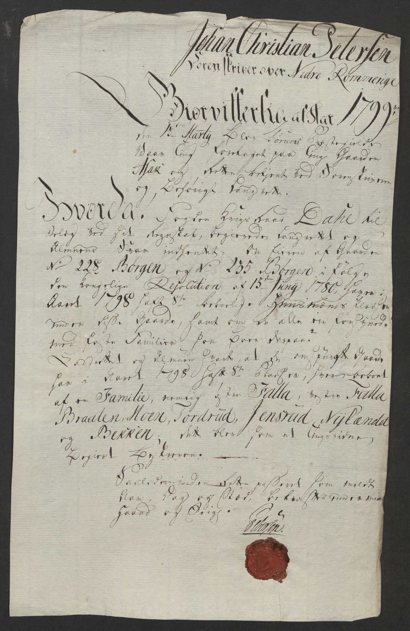 Rentekammeret inntil 1814, Reviderte regnskaper, Fogderegnskap, AV/RA-EA-4092/R11/L0674: Fogderegnskap Nedre Romerike, 1798, p. 126