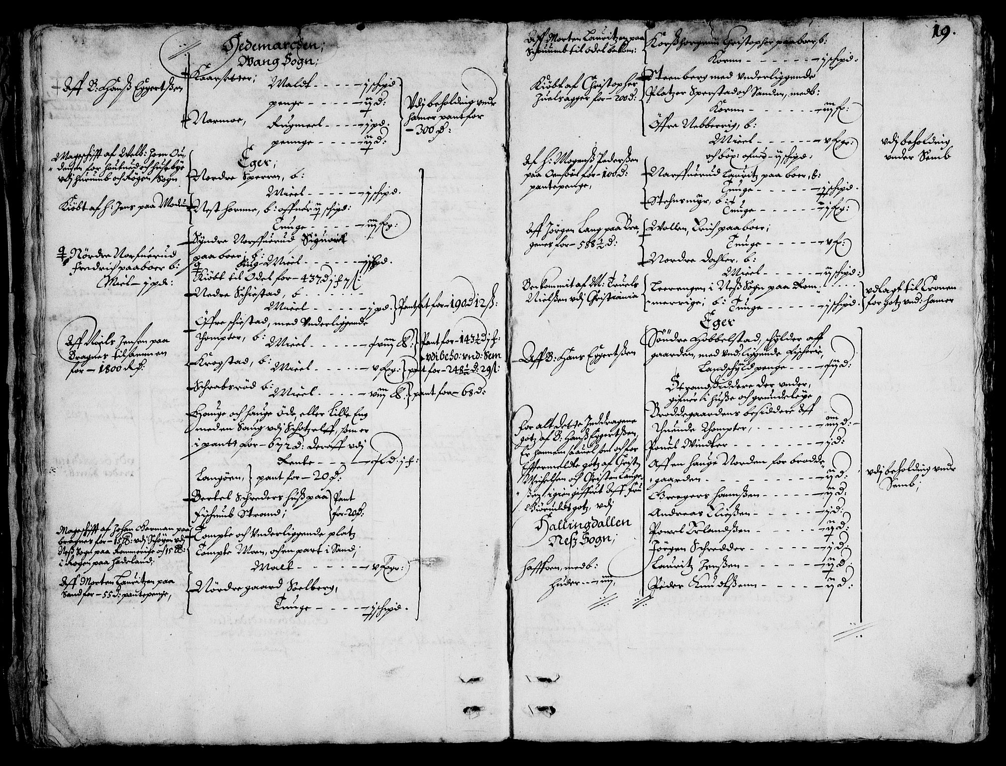 Rentekammeret inntil 1814, Realistisk ordnet avdeling, AV/RA-EA-4070/On/L0001/0002: Statens gods / [Jj 2]: Jordebok og forklaring over atkomstene til Hannibal Sehesteds gods, 1651, p. 18b-19a