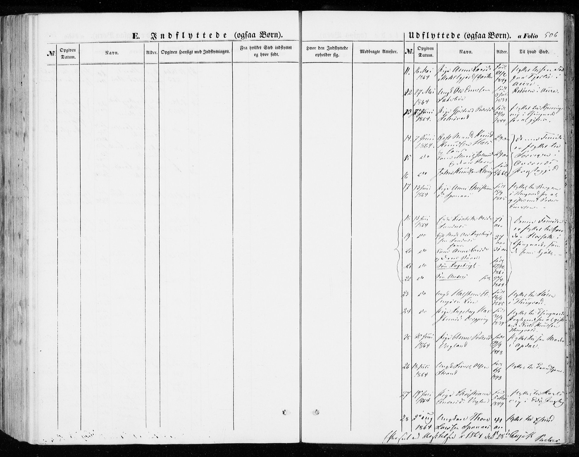 Ministerialprotokoller, klokkerbøker og fødselsregistre - Møre og Romsdal, SAT/A-1454/592/L1026: Parish register (official) no. 592A04, 1849-1867, p. 506