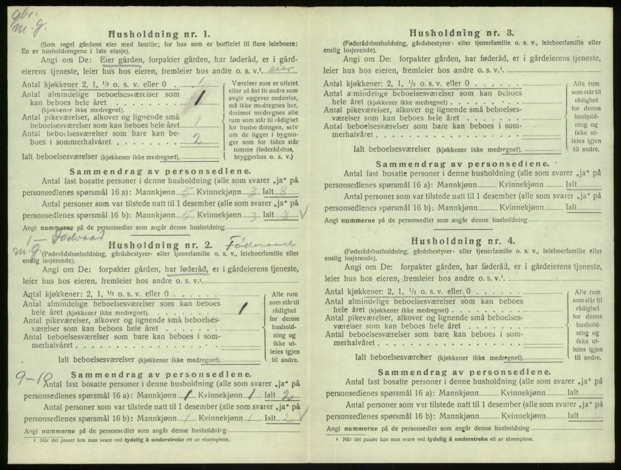 SAB, 1920 census for Masfjorden, 1920, p. 388