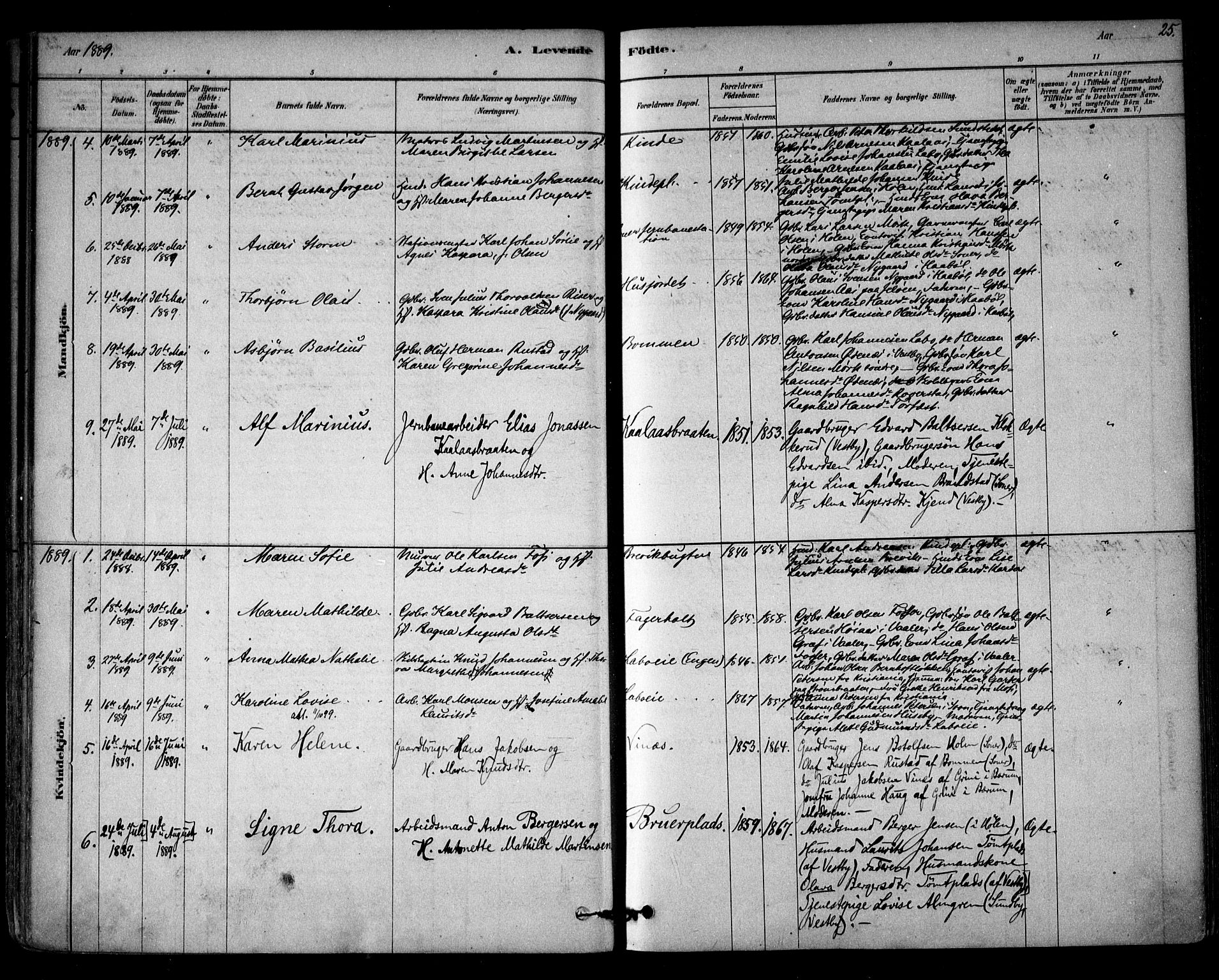 Vestby prestekontor Kirkebøker, AV/SAO-A-10893/F/Fb/L0001: Parish register (official) no. II 1, 1878-1903, p. 25