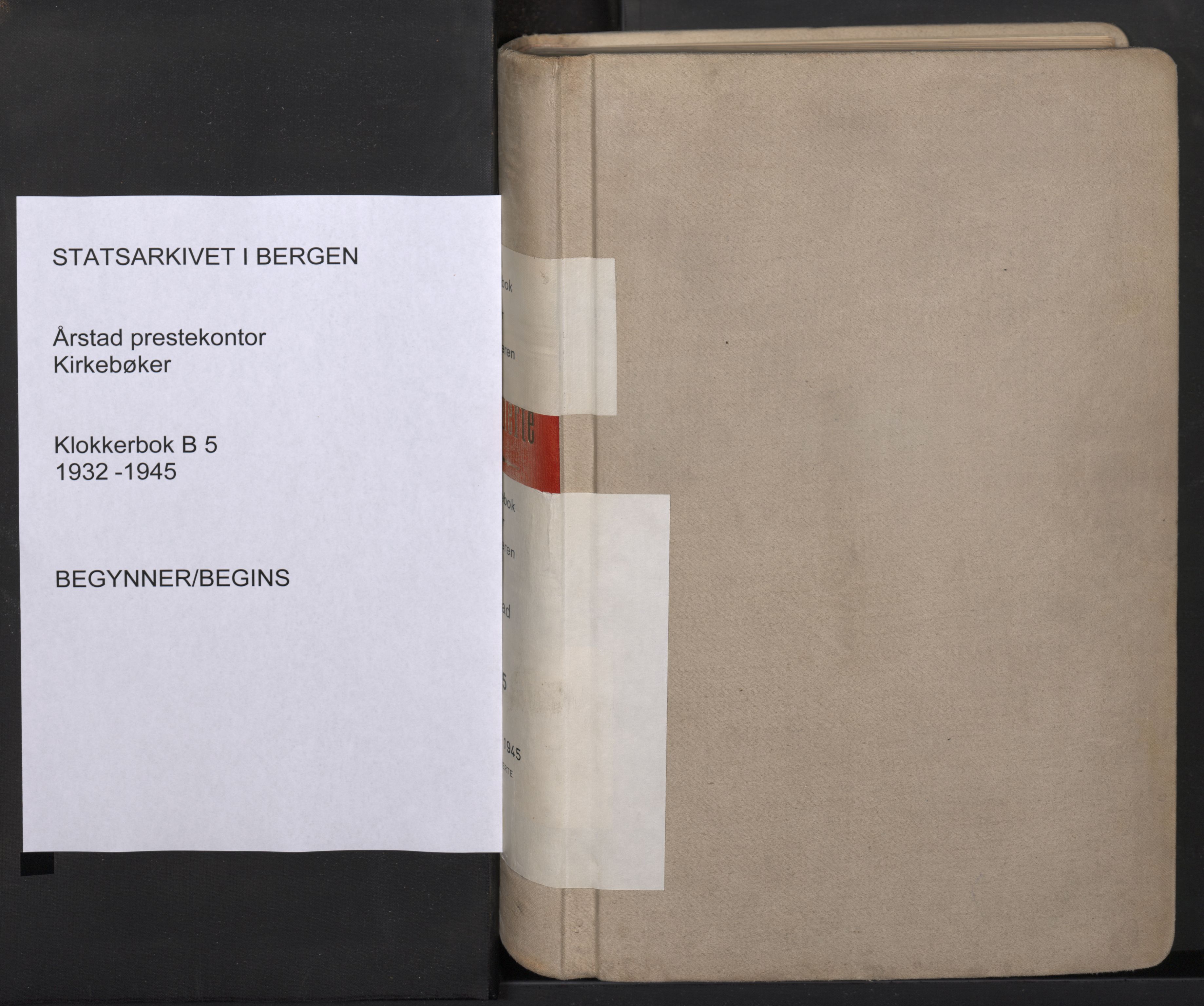 Årstad Sokneprestembete, AV/SAB-A-79301/H/Hab/L0015: Parish register (copy) no. B 5, 1932-1945
