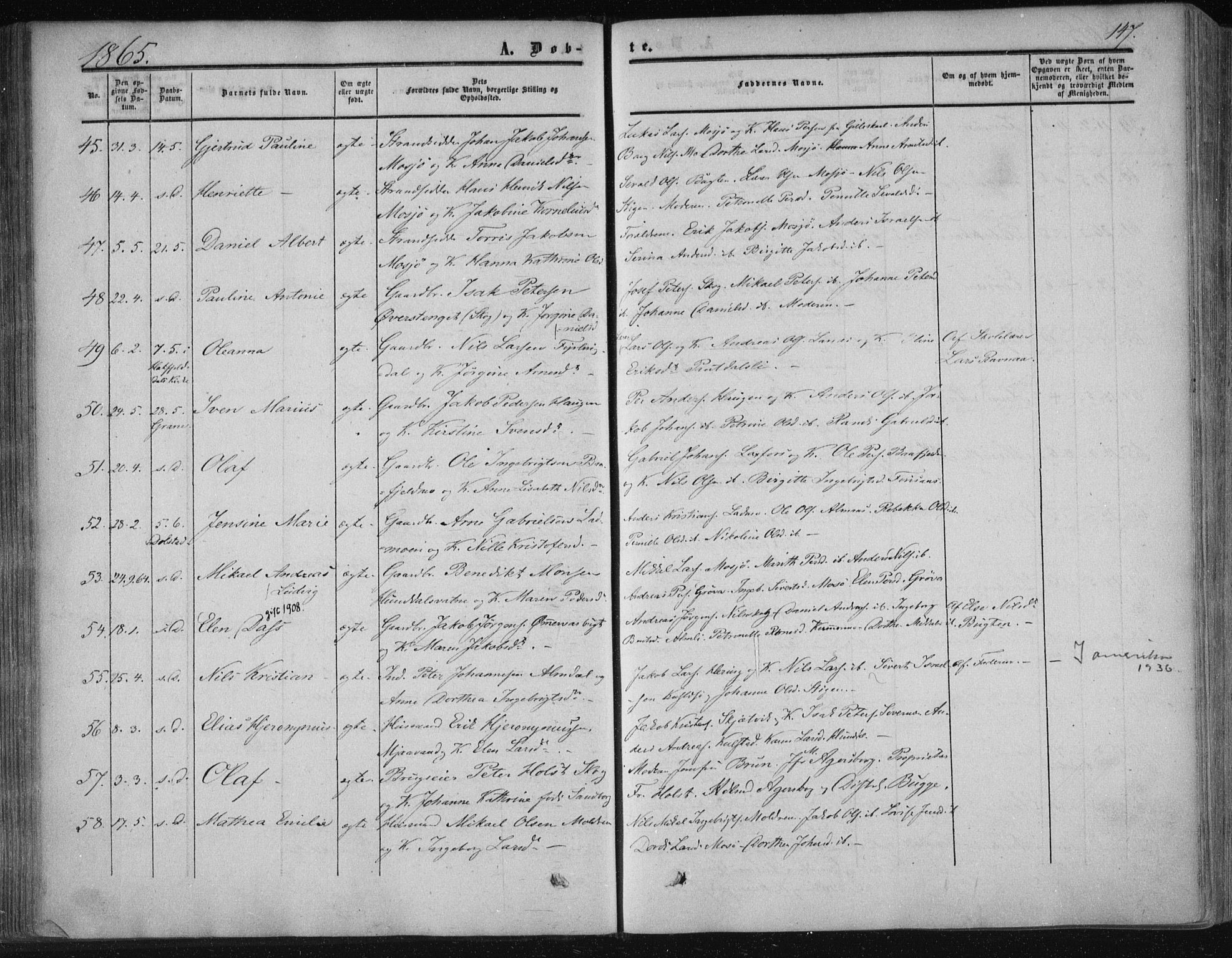 Ministerialprotokoller, klokkerbøker og fødselsregistre - Nordland, SAT/A-1459/820/L0293: Parish register (official) no. 820A14, 1855-1865, p. 147