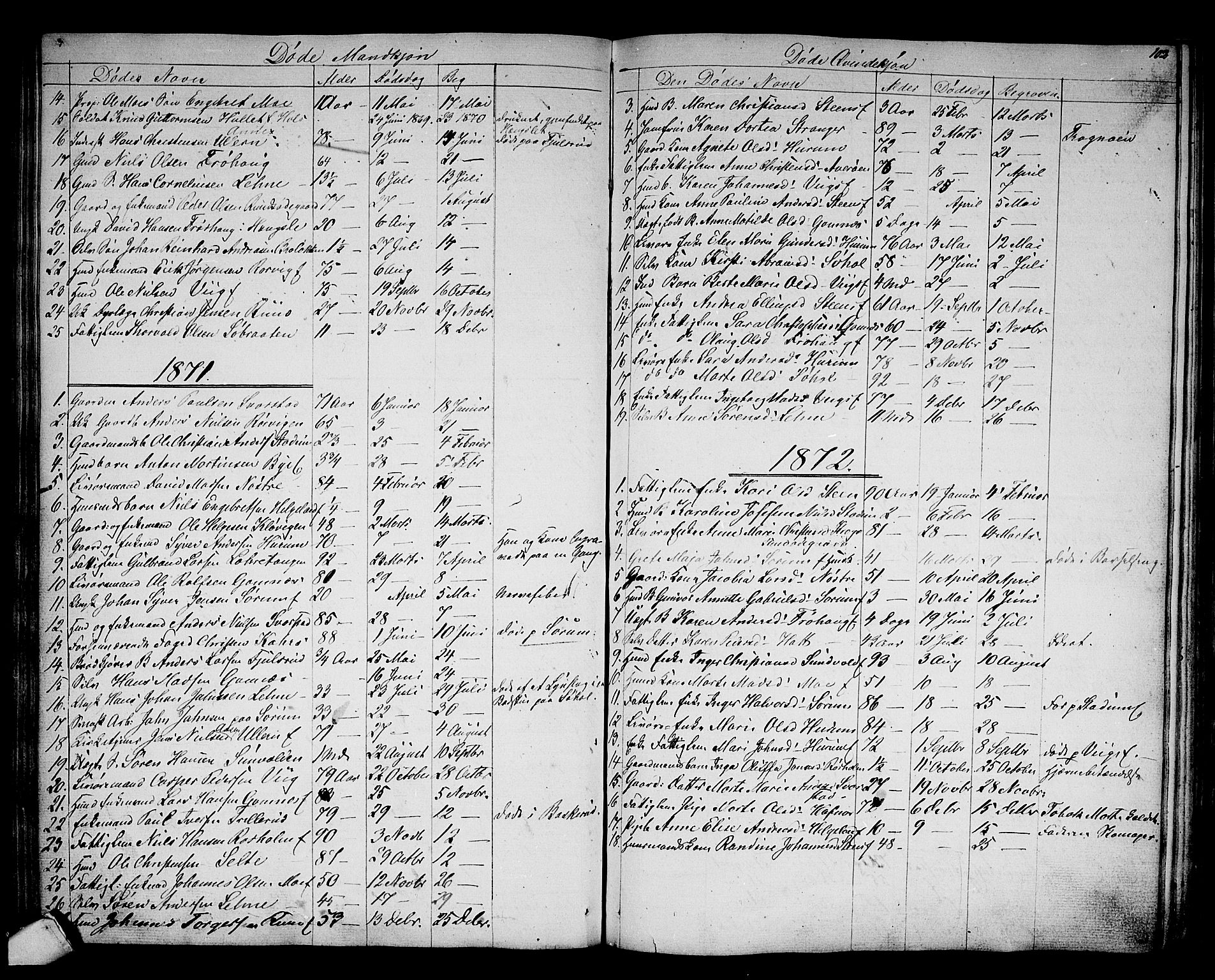 Hole kirkebøker, AV/SAKO-A-228/G/Ga/L0002: Parish register (copy) no. I 2, 1842-1878, p. 102