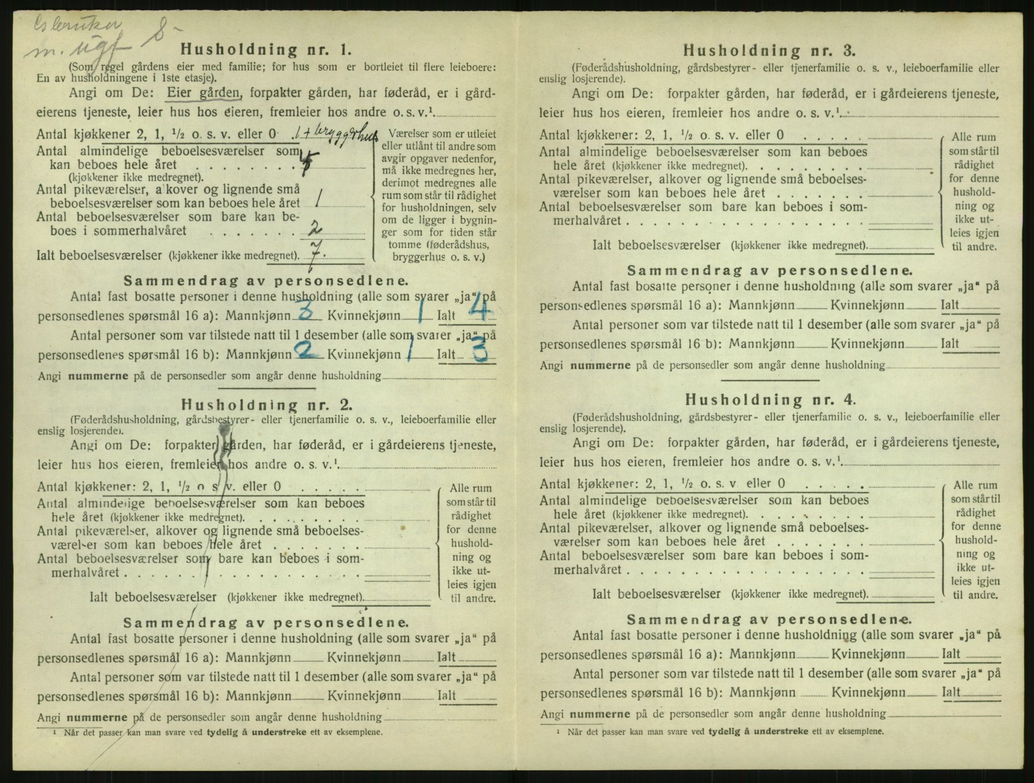 SAK, 1920 census for Høvåg, 1920, p. 325