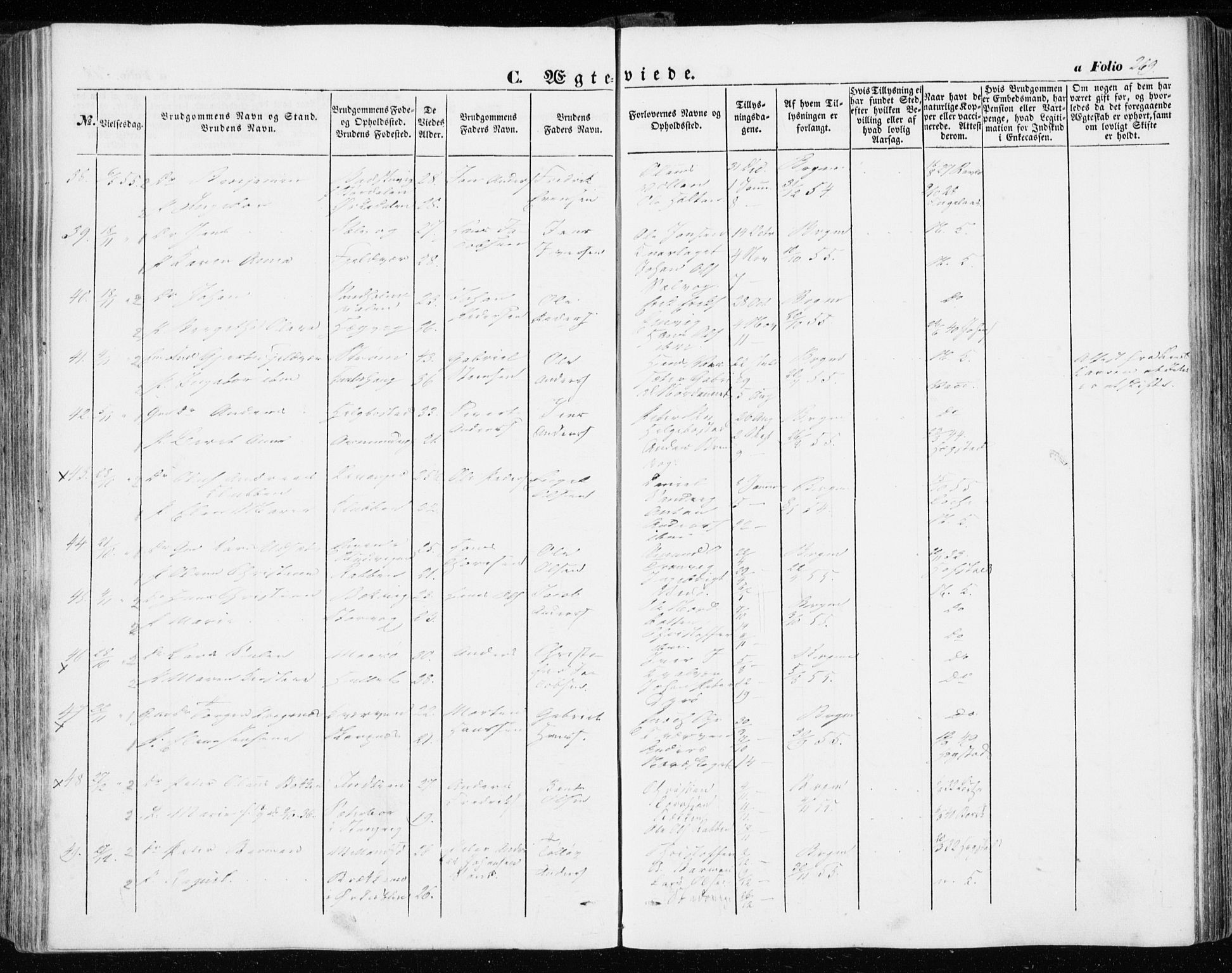 Ministerialprotokoller, klokkerbøker og fødselsregistre - Sør-Trøndelag, SAT/A-1456/634/L0530: Parish register (official) no. 634A06, 1852-1860, p. 269