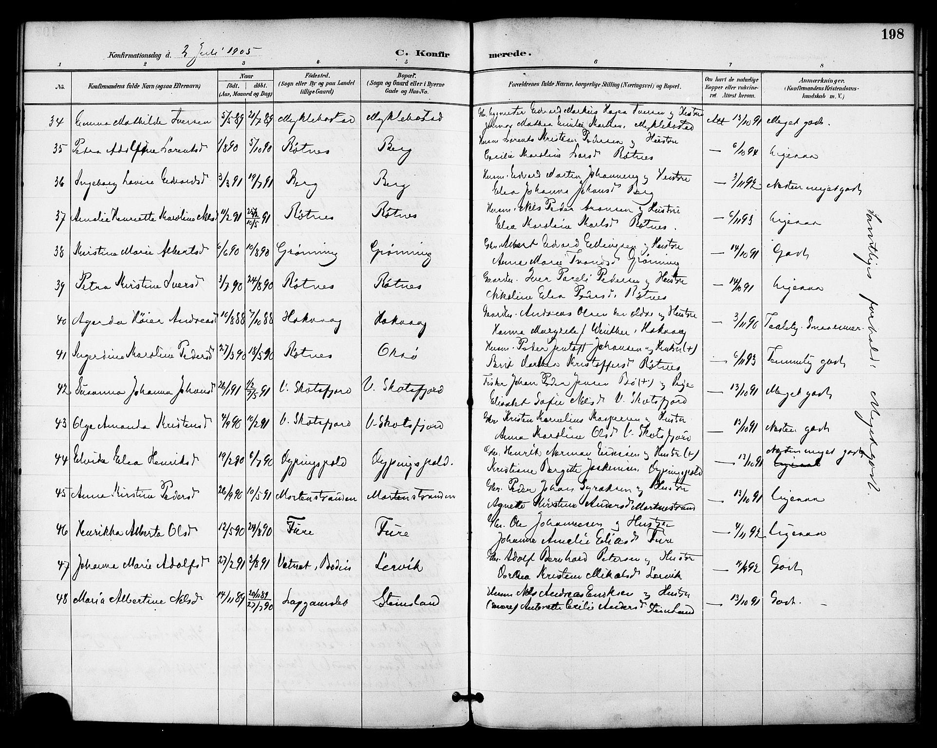 Ministerialprotokoller, klokkerbøker og fødselsregistre - Nordland, AV/SAT-A-1459/855/L0803: Parish register (official) no. 855A11, 1887-1905, p. 198