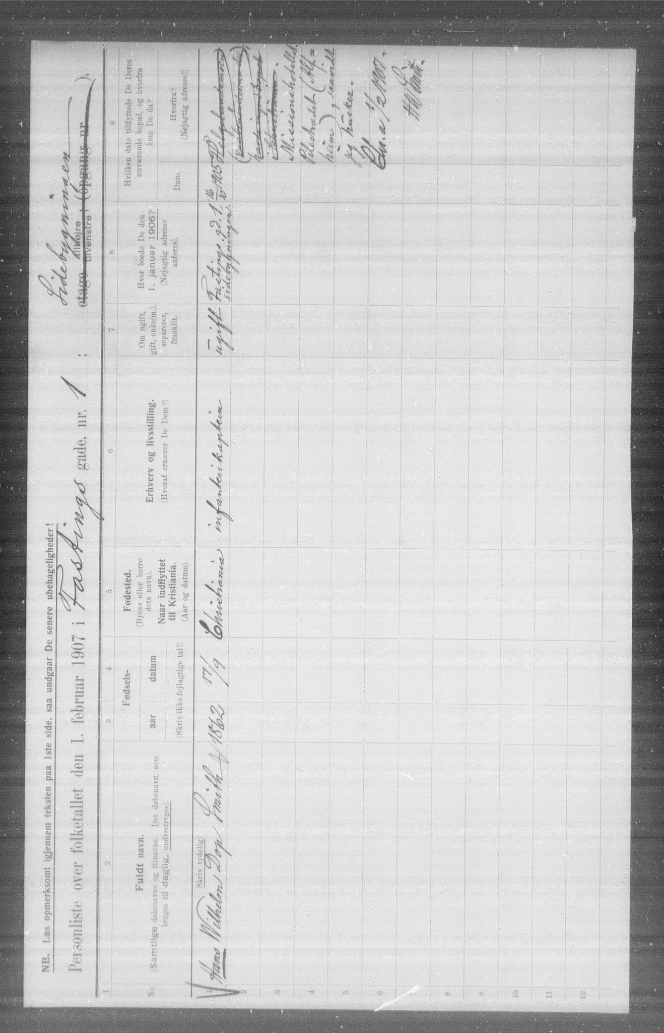 OBA, Municipal Census 1907 for Kristiania, 1907, p. 11946