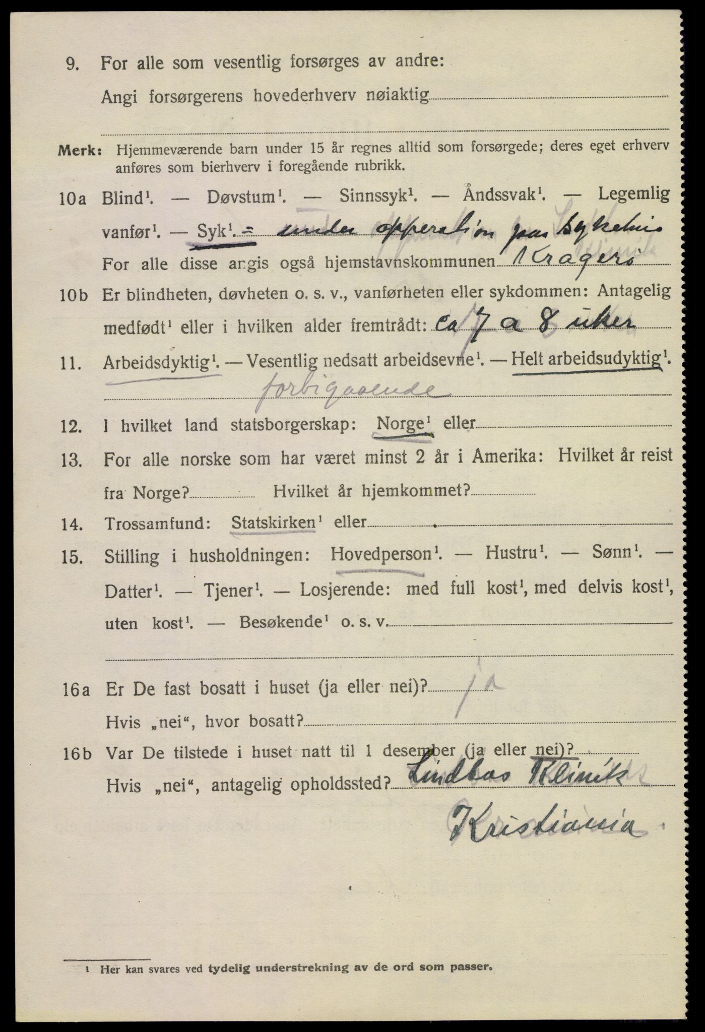 SAKO, 1920 census for Kragerø, 1920, p. 5770