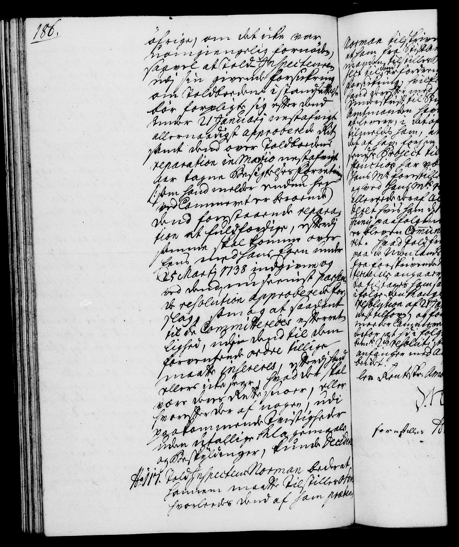Rentekammeret, Kammerkanselliet, RA/EA-3111/G/Gh/Gha/L0021: Norsk ekstraktmemorialprotokoll (merket RK 53.66), 1739, p. 186