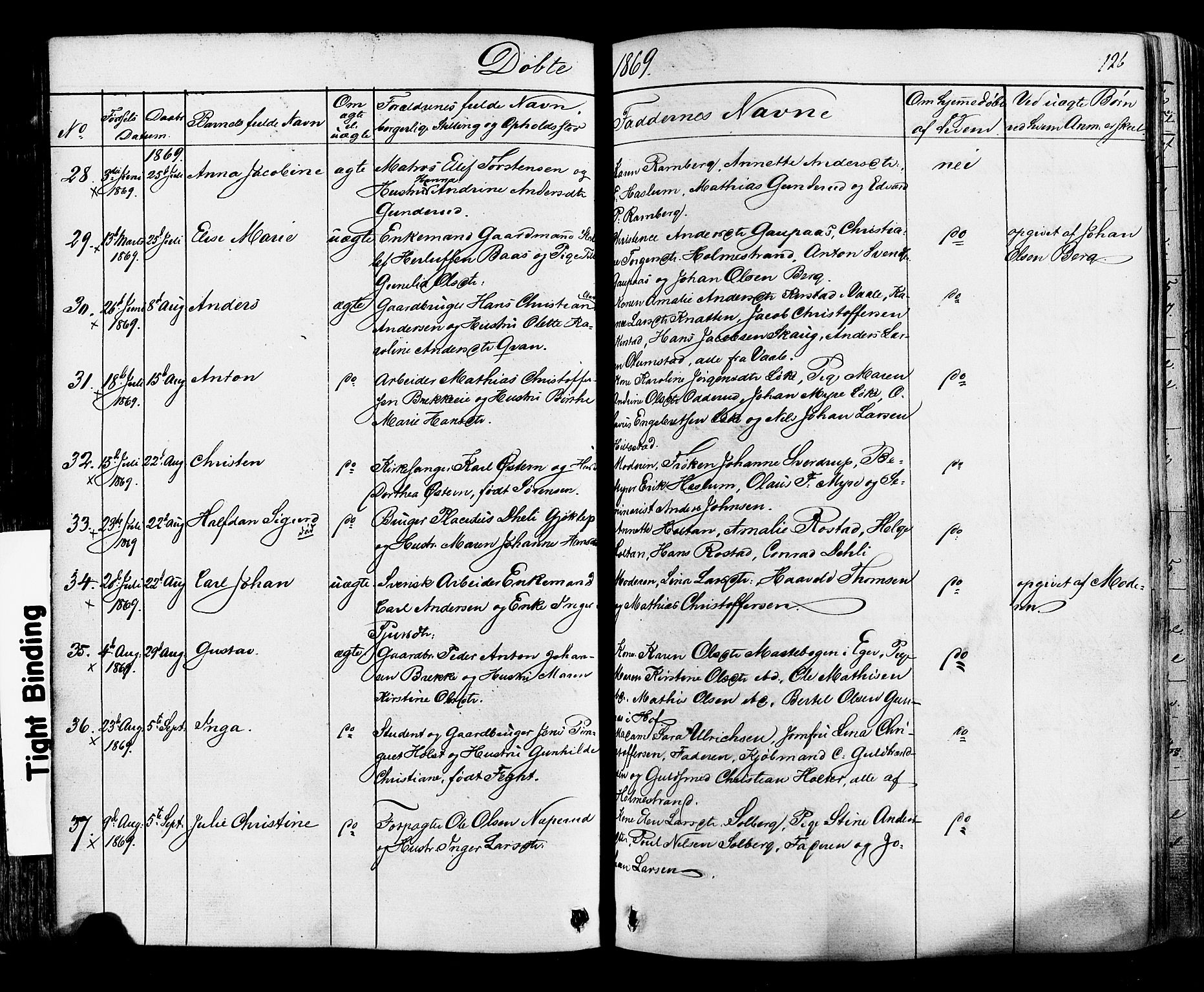 Botne kirkebøker, AV/SAKO-A-340/F/Fa/L0006: Parish register (official) no. I 6, 1836-1877, p. 126