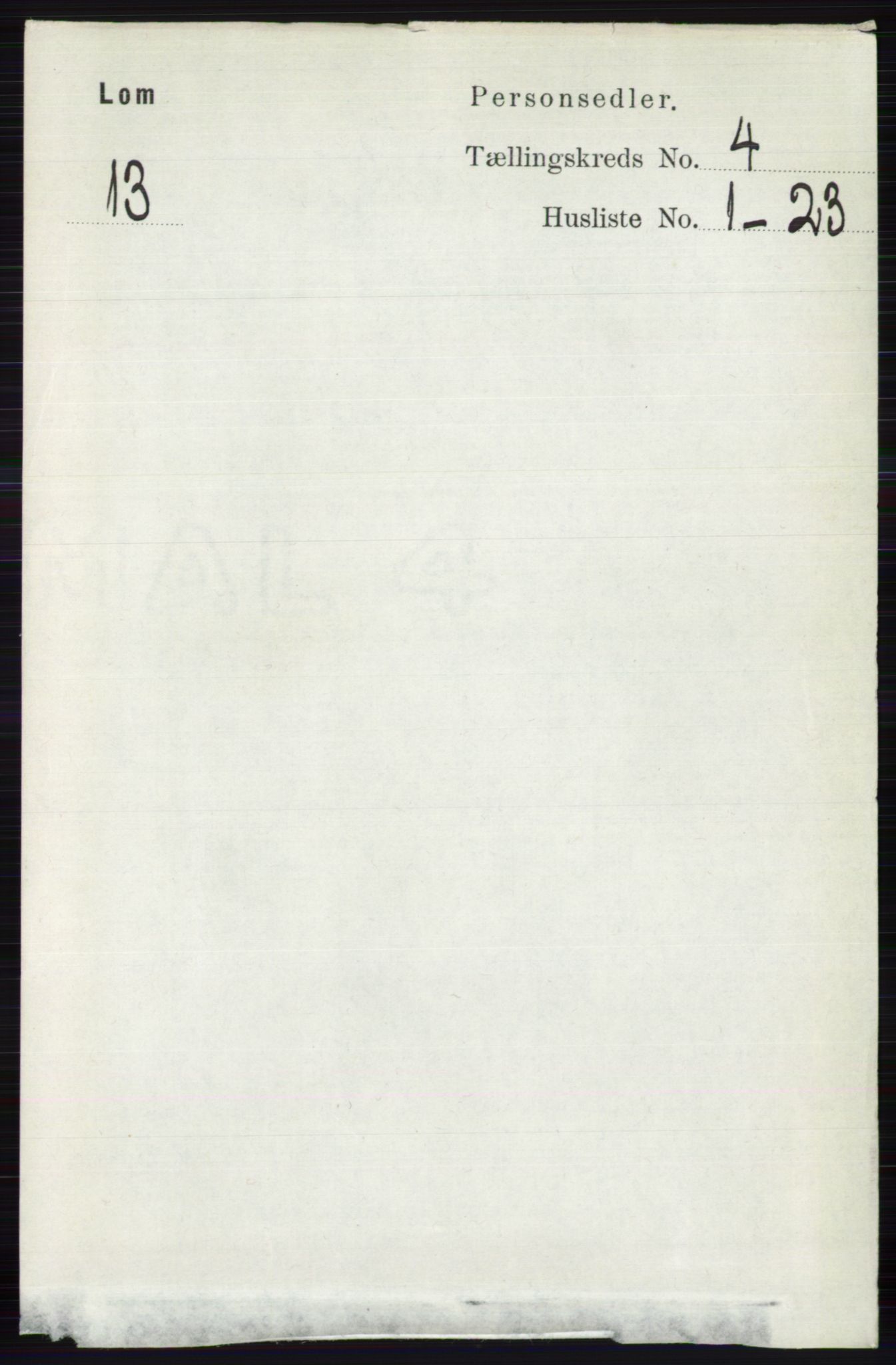 RA, 1891 census for 0514 Lom, 1891, p. 1503