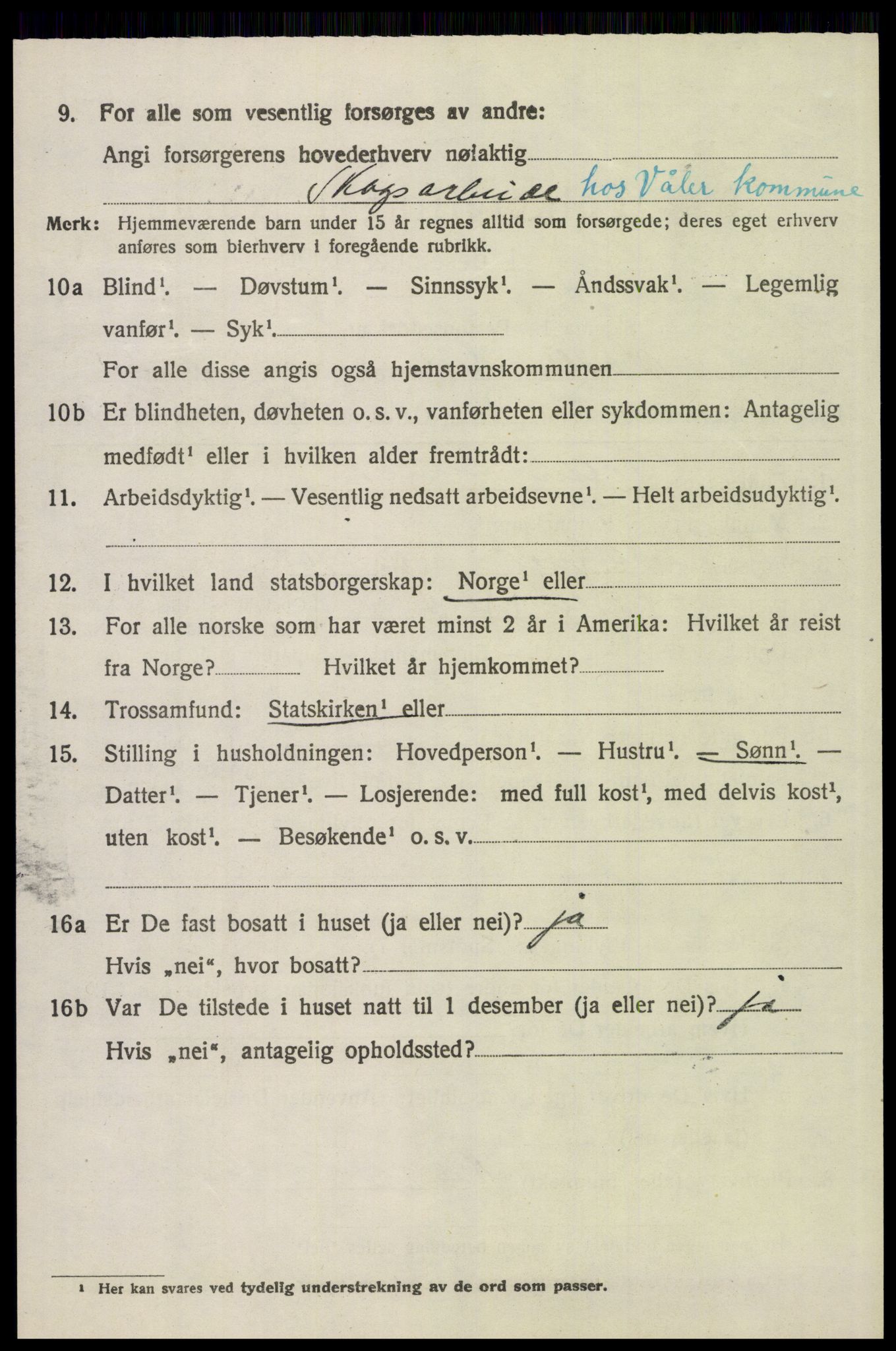 SAH, 1920 census for Våler (Hedmark), 1920, p. 6598