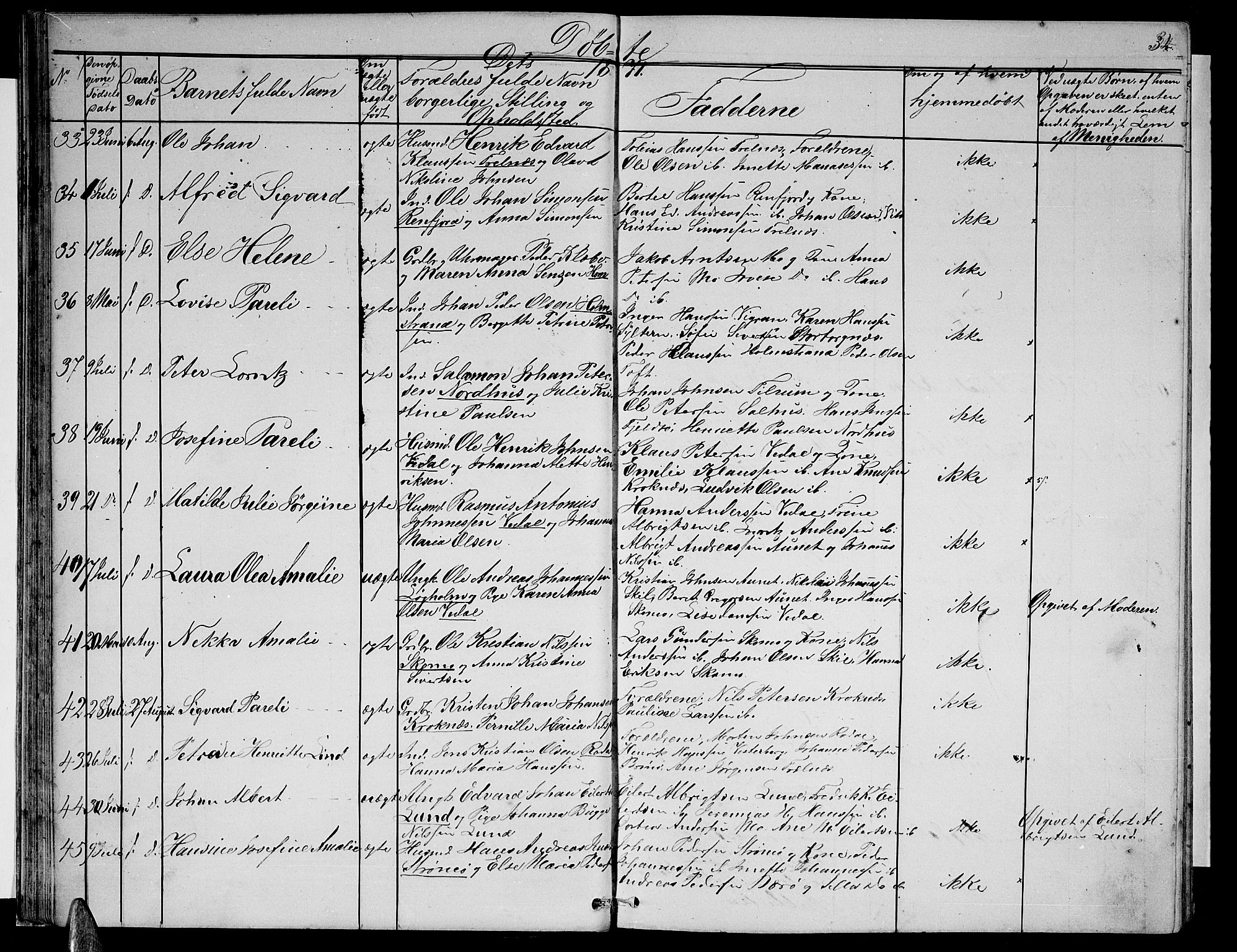 Ministerialprotokoller, klokkerbøker og fødselsregistre - Nordland, SAT/A-1459/813/L0212: Parish register (copy) no. 813C04, 1864-1886, p. 34
