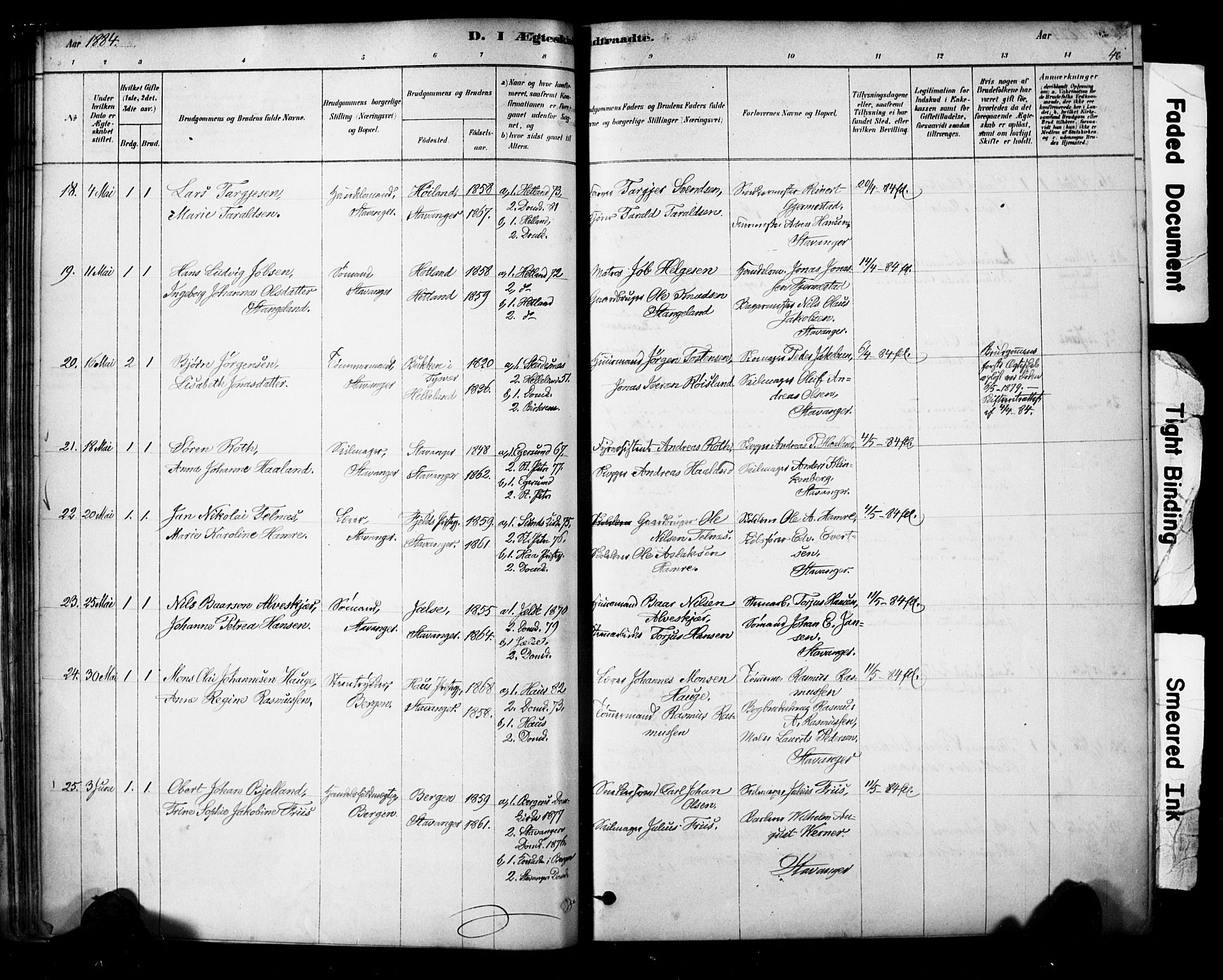 Domkirken sokneprestkontor, AV/SAST-A-101812/001/30/30BA/L0029: Parish register (official) no. A 28, 1878-1904, p. 46