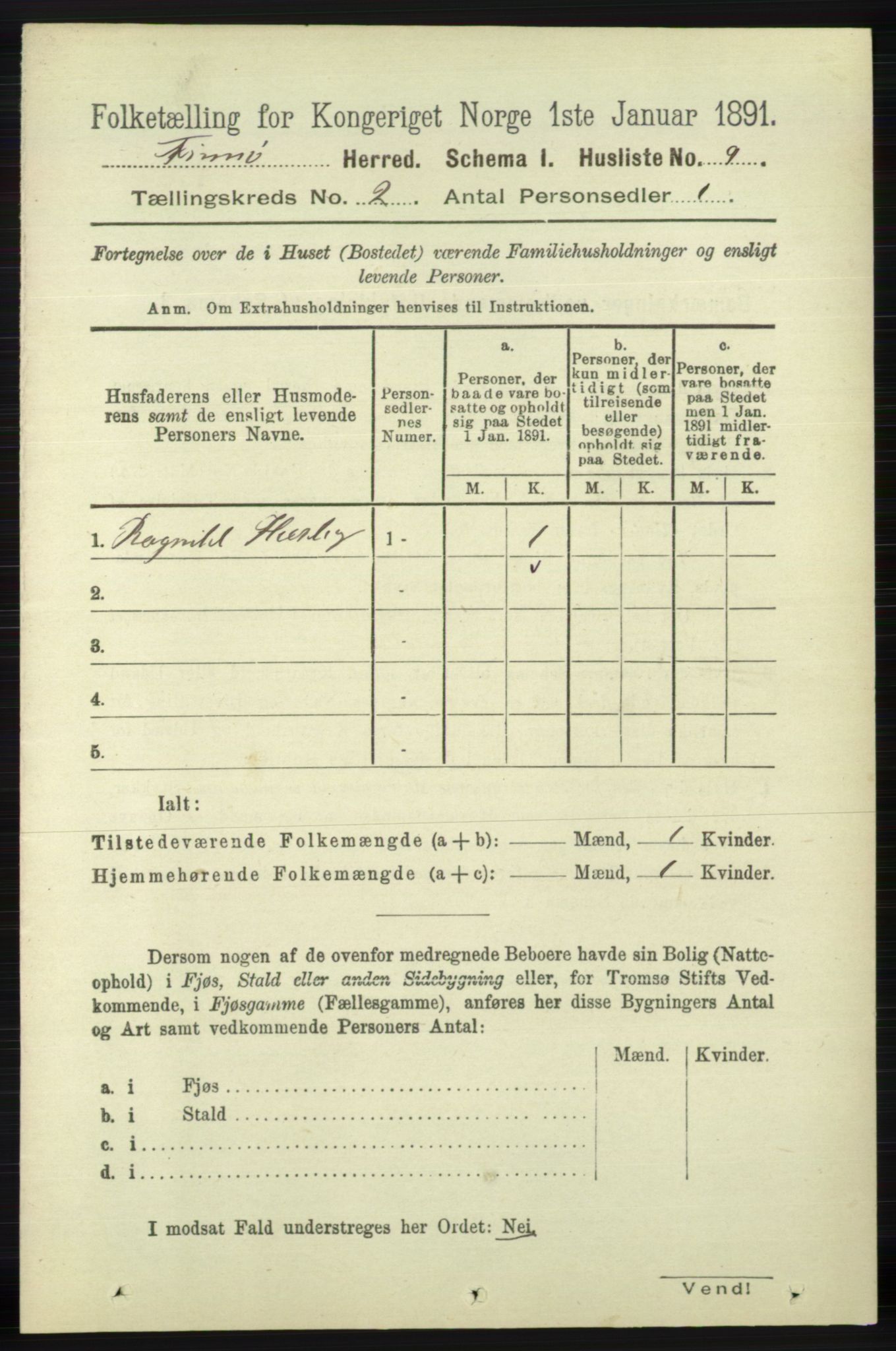 RA, 1891 census for 1141 Finnøy, 1891, p. 195