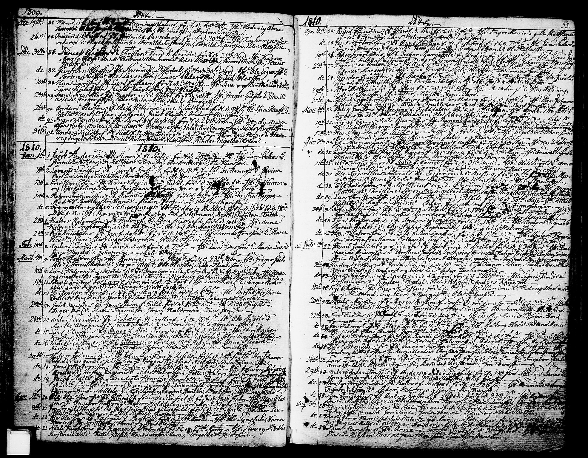 Gjerpen kirkebøker, AV/SAKO-A-265/F/Fa/L0003: Parish register (official) no. I 3, 1796-1814, p. 35