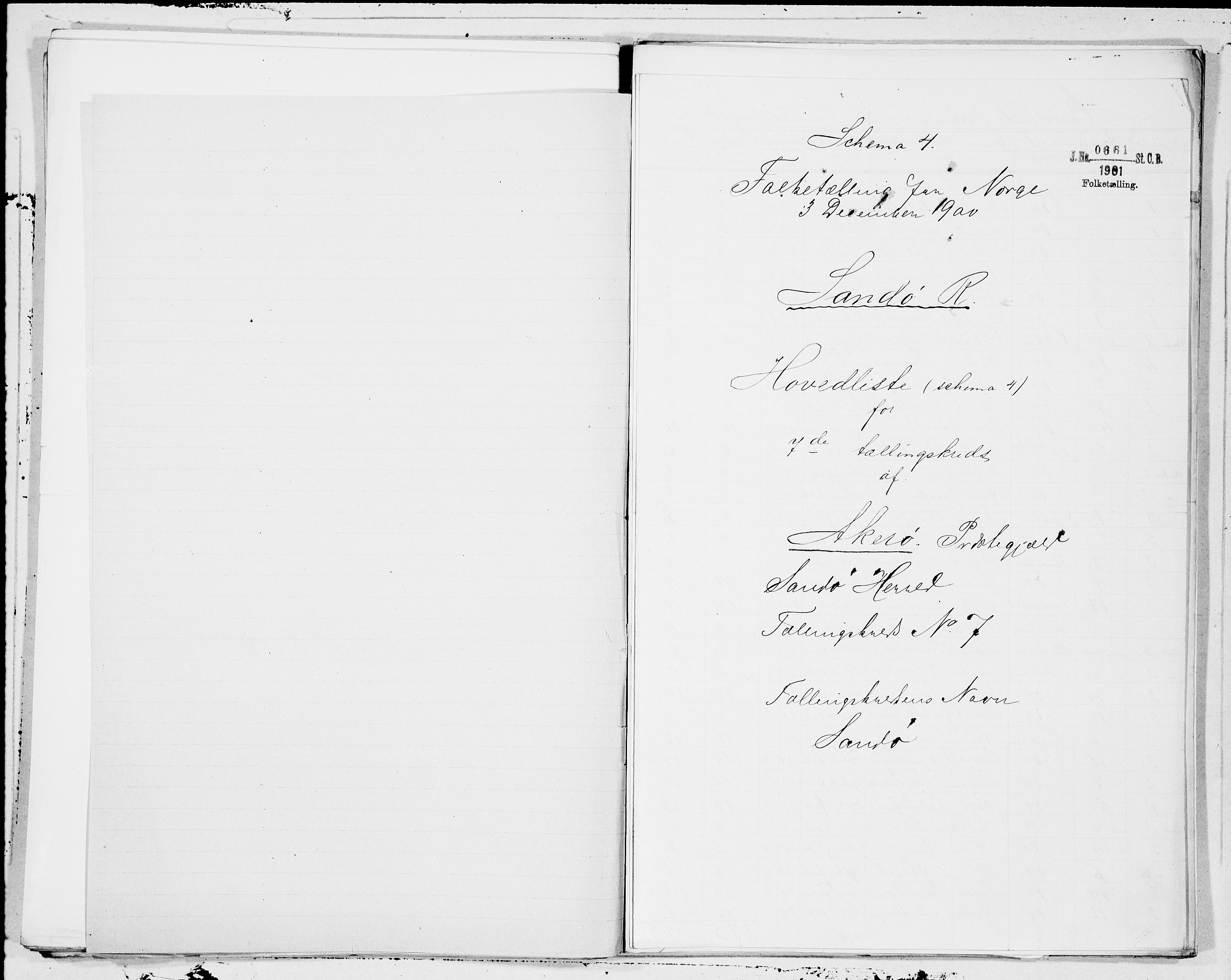 SAT, 1900 census for Sandøy, 1900, p. 2