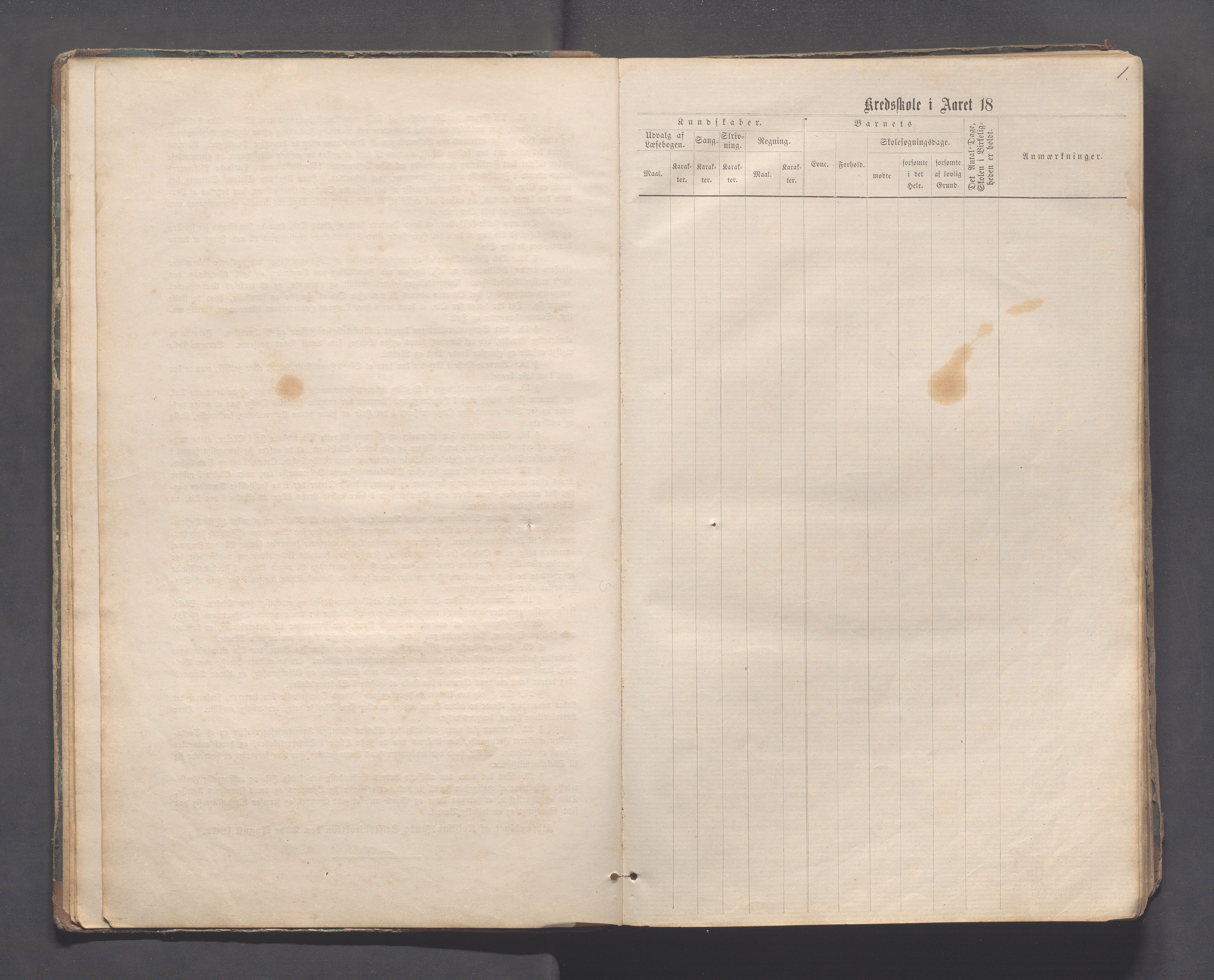 Sokndal kommune- Skolestyret/Skolekontoret, IKAR/K-101142/H/L0011: Skoleprotokoll - Mydland, Årrestad, Årsvoll, Gyland, Brambo, Skogestad, 1873-1908, p. 1