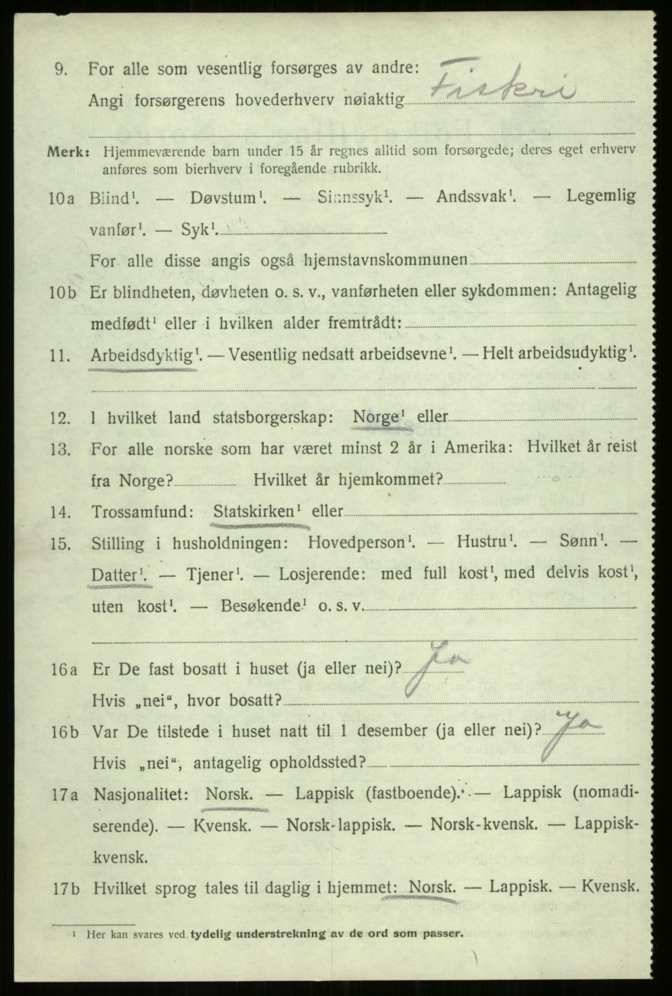 SATØ, 1920 census for Ibestad, 1920, p. 5408